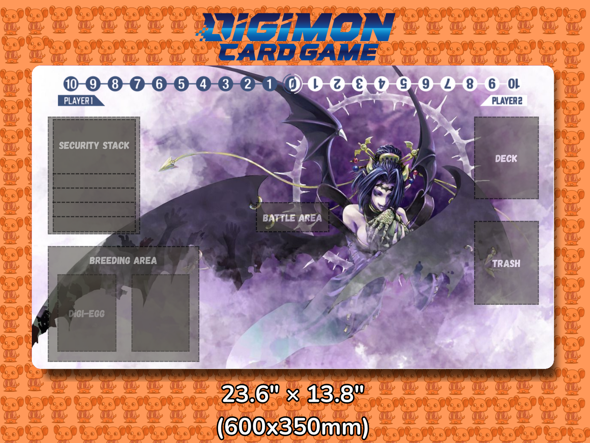 Lilithmon Digimon Card Game Playmat Mockup