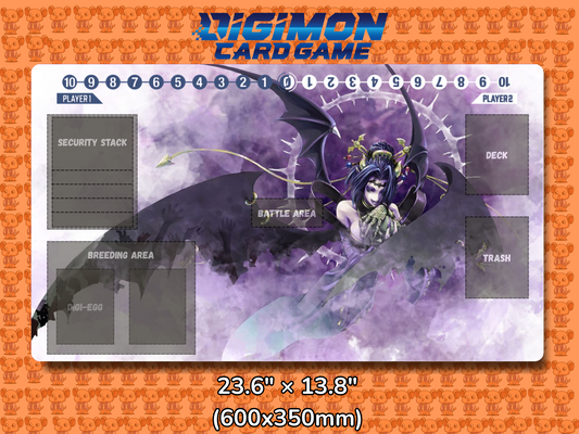Lilithmon Digimon Card Game Playmat Mockup