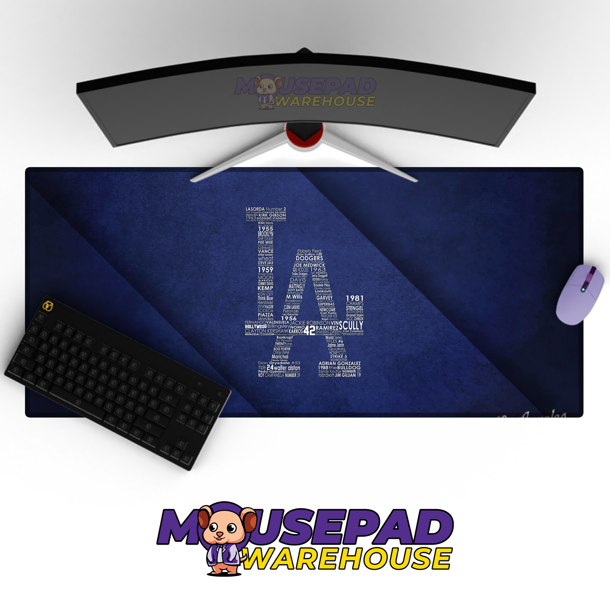 Los Angeles Dodgers V18 Mousepad Mockup