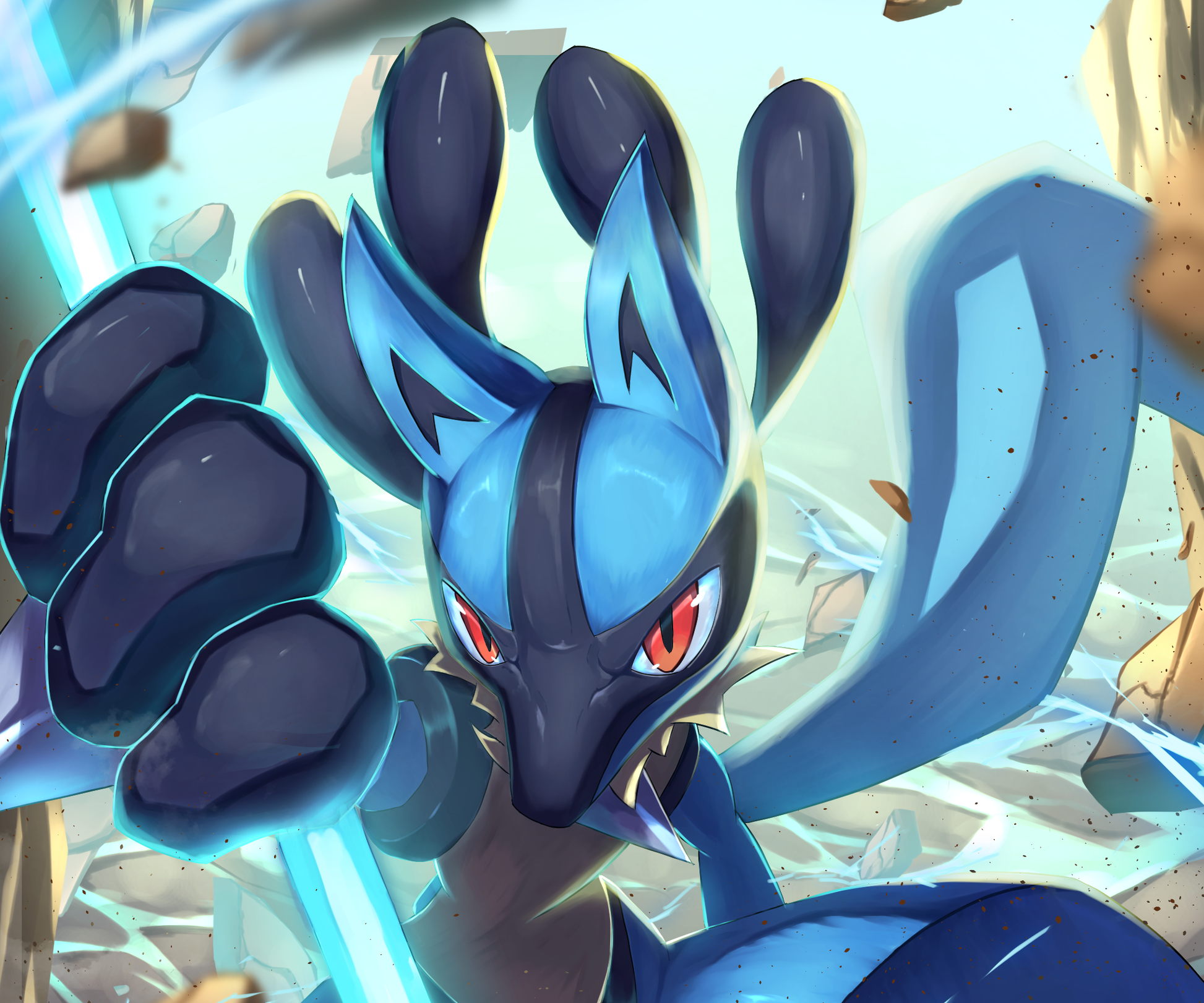 Lucario Bone Rush Close Up