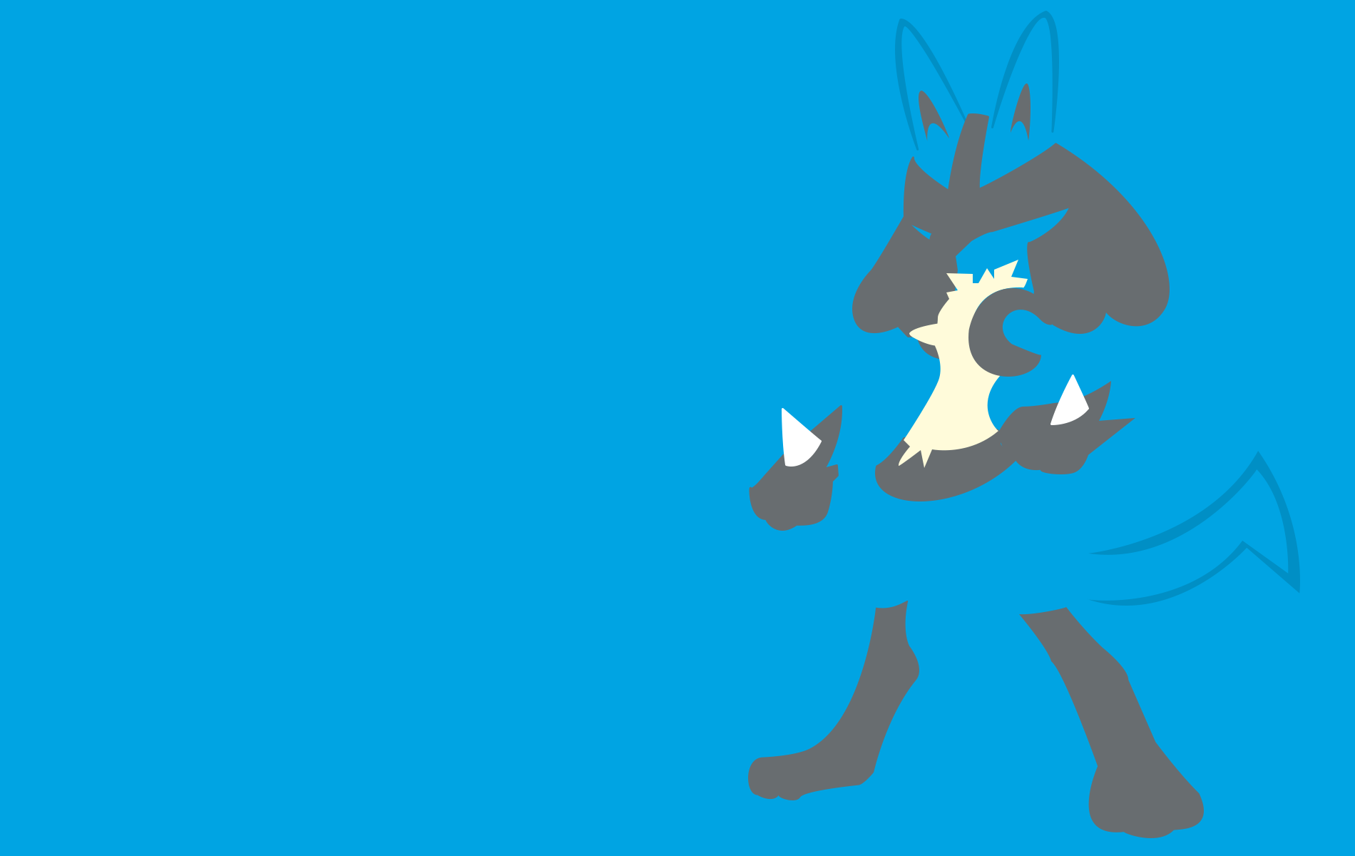 Lucario Silhouette Blue