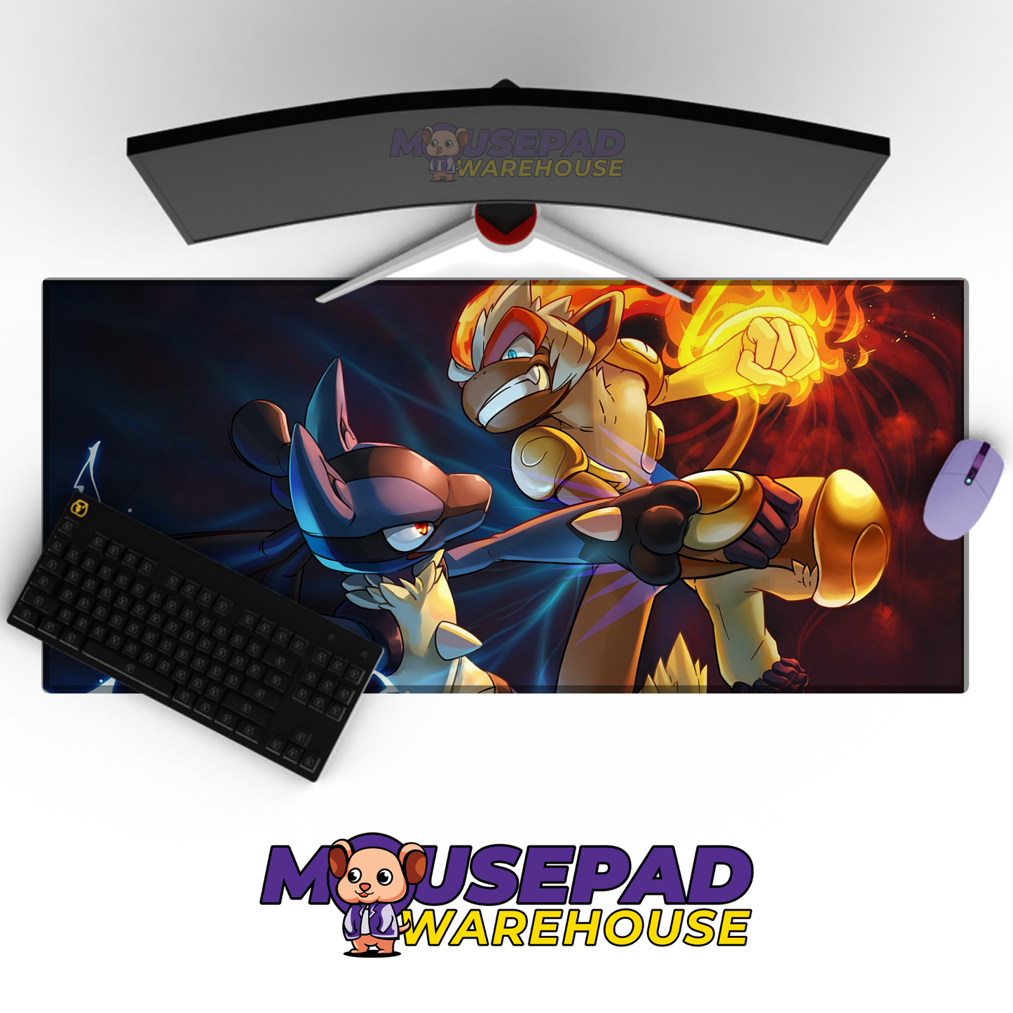 Lucario vs Infernape Battle Mockup