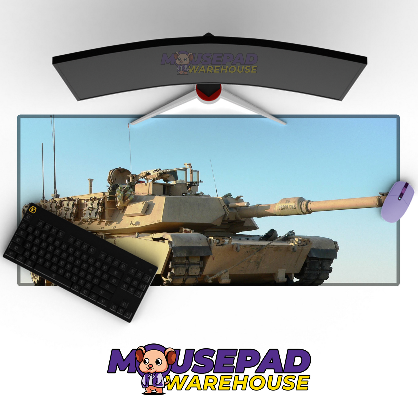 M1 Abrams Tank V11 Mousepad Deskmat Mockup