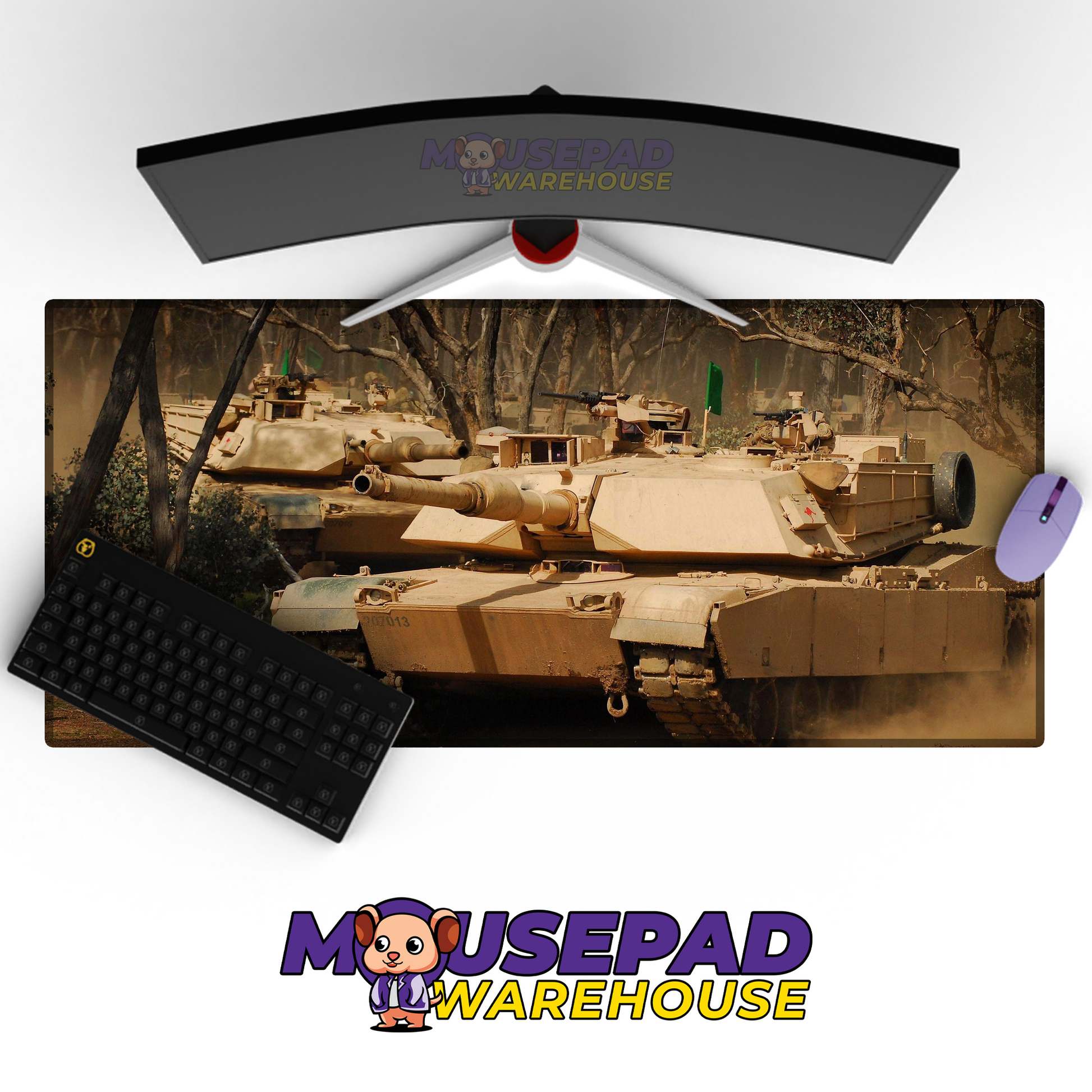 M1 Abrams Tank V14 Mousepad Deskmat Mockup