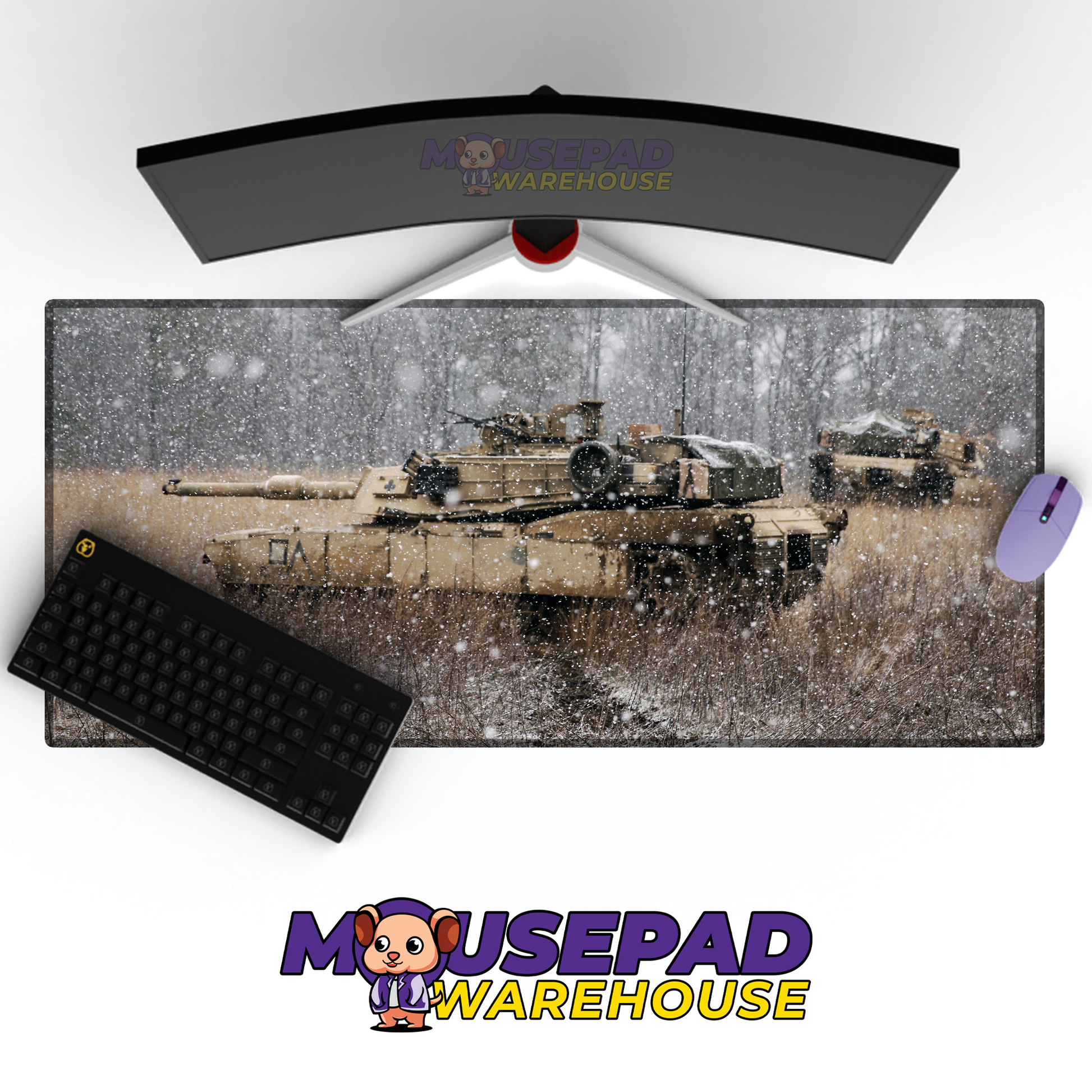M1 Abrams Tank V1 Mousepad Deskmat Mockup