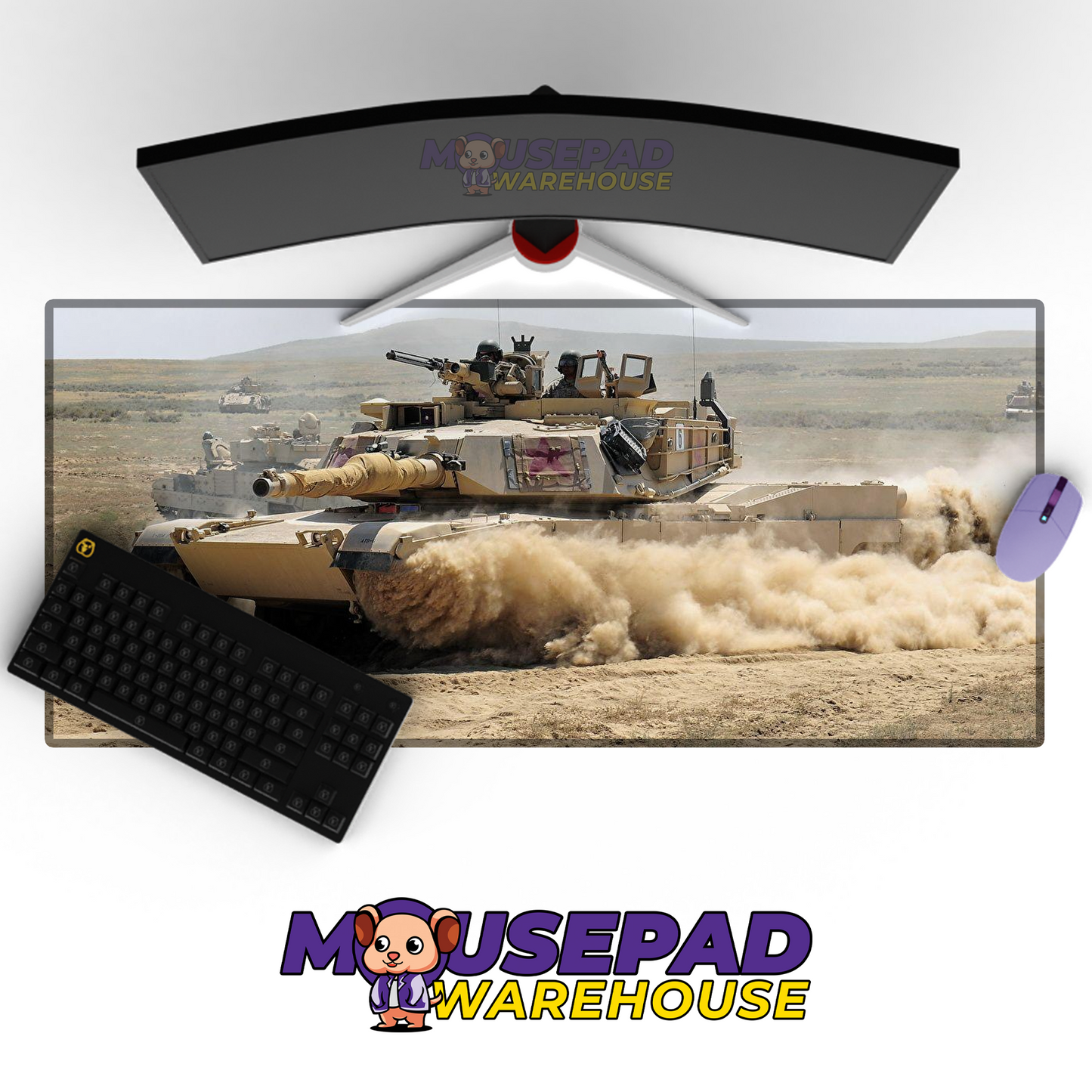 M1 Abrams Tank V2 Mousepad Deskmat Mockup