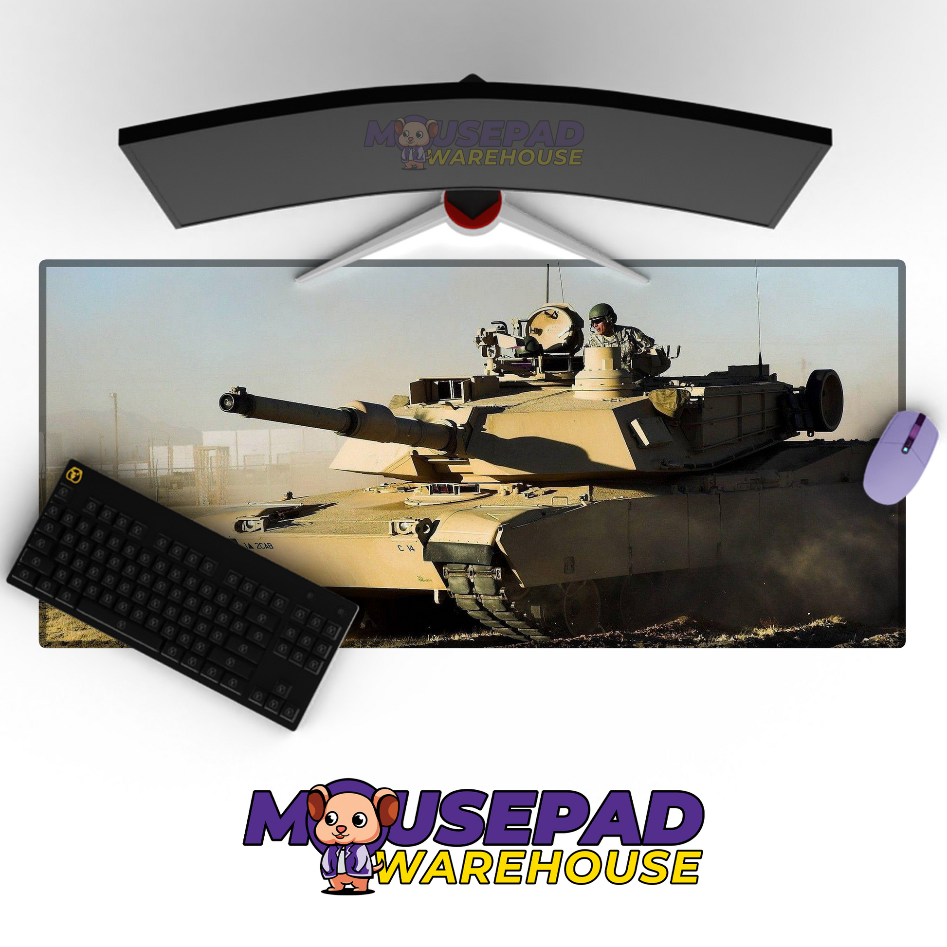 M1 Abrams Tank V3 Mousepad Deskmat Mockup