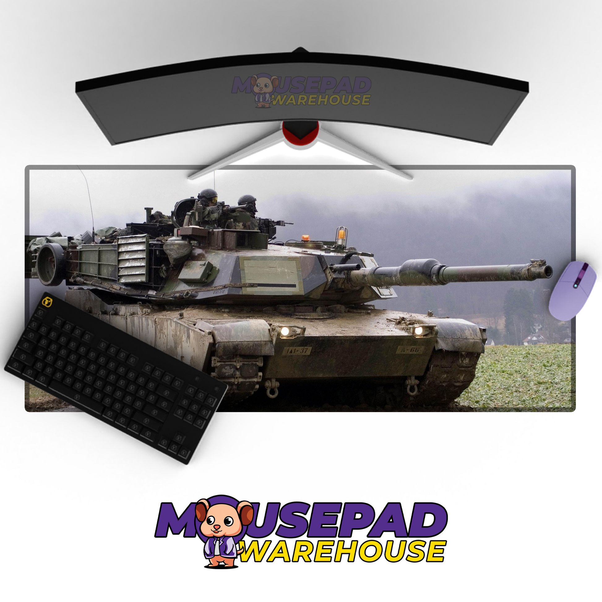 M1 Abrams Tank V4 Mousepad Deskmat Mockup