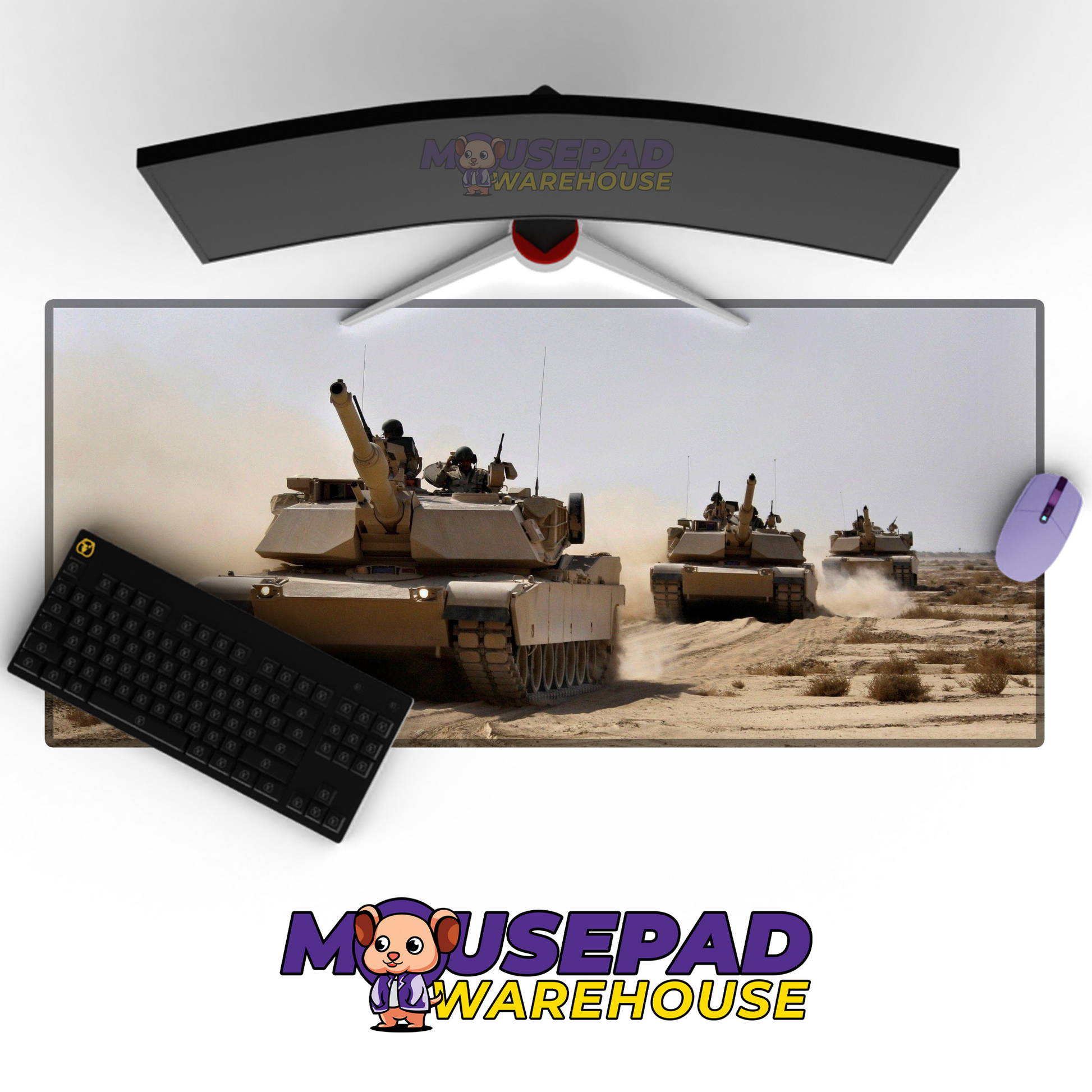 M1 Abrams Tank V9 Mousepad Deskmat Mockup