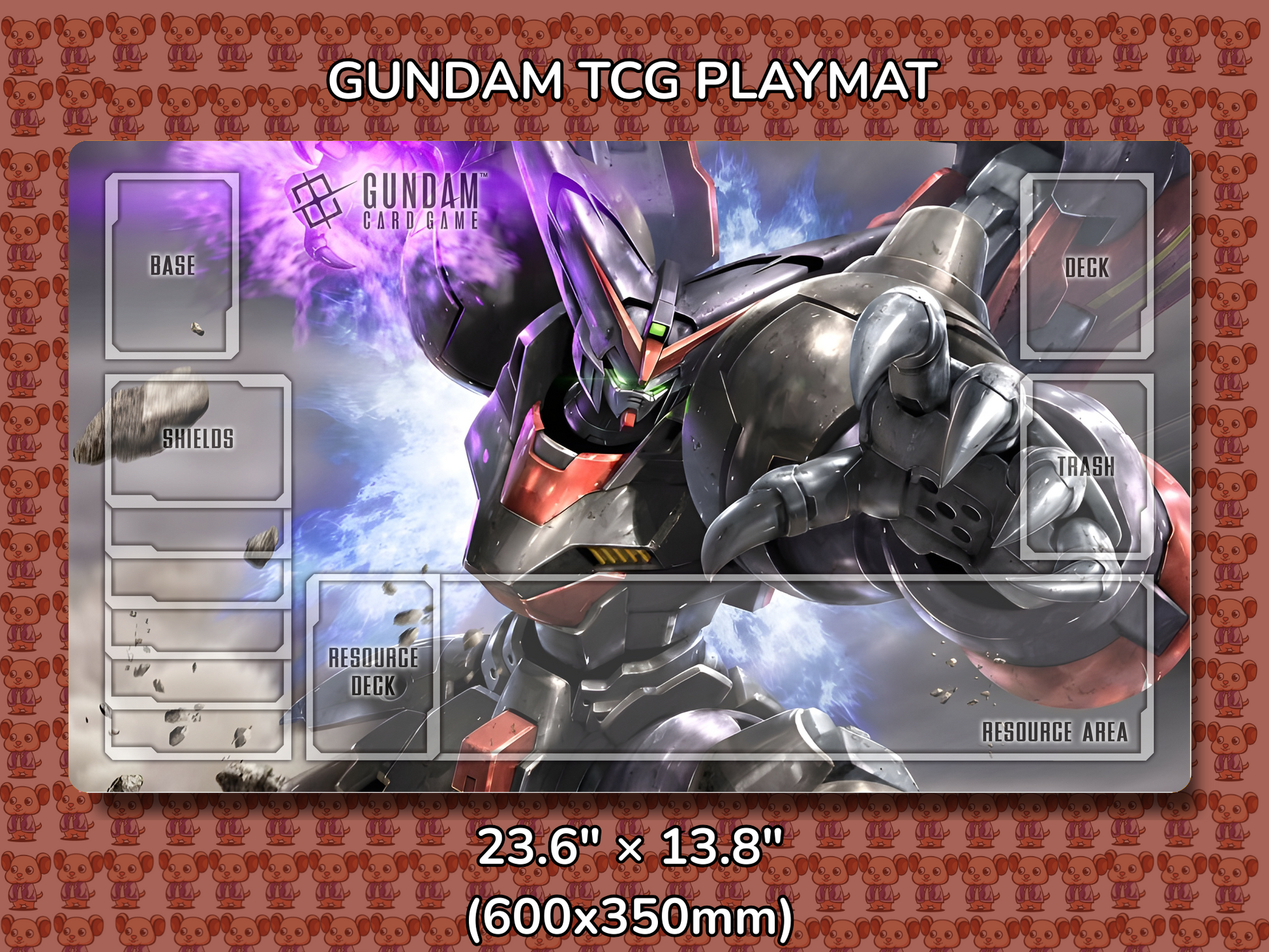 Master Gundam TCG Playmat Mockup