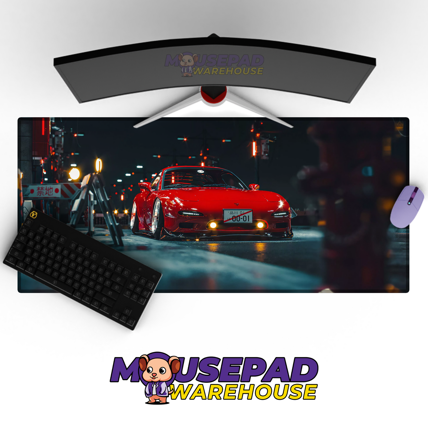Mazda RX7 V12 Mousepad Mockup