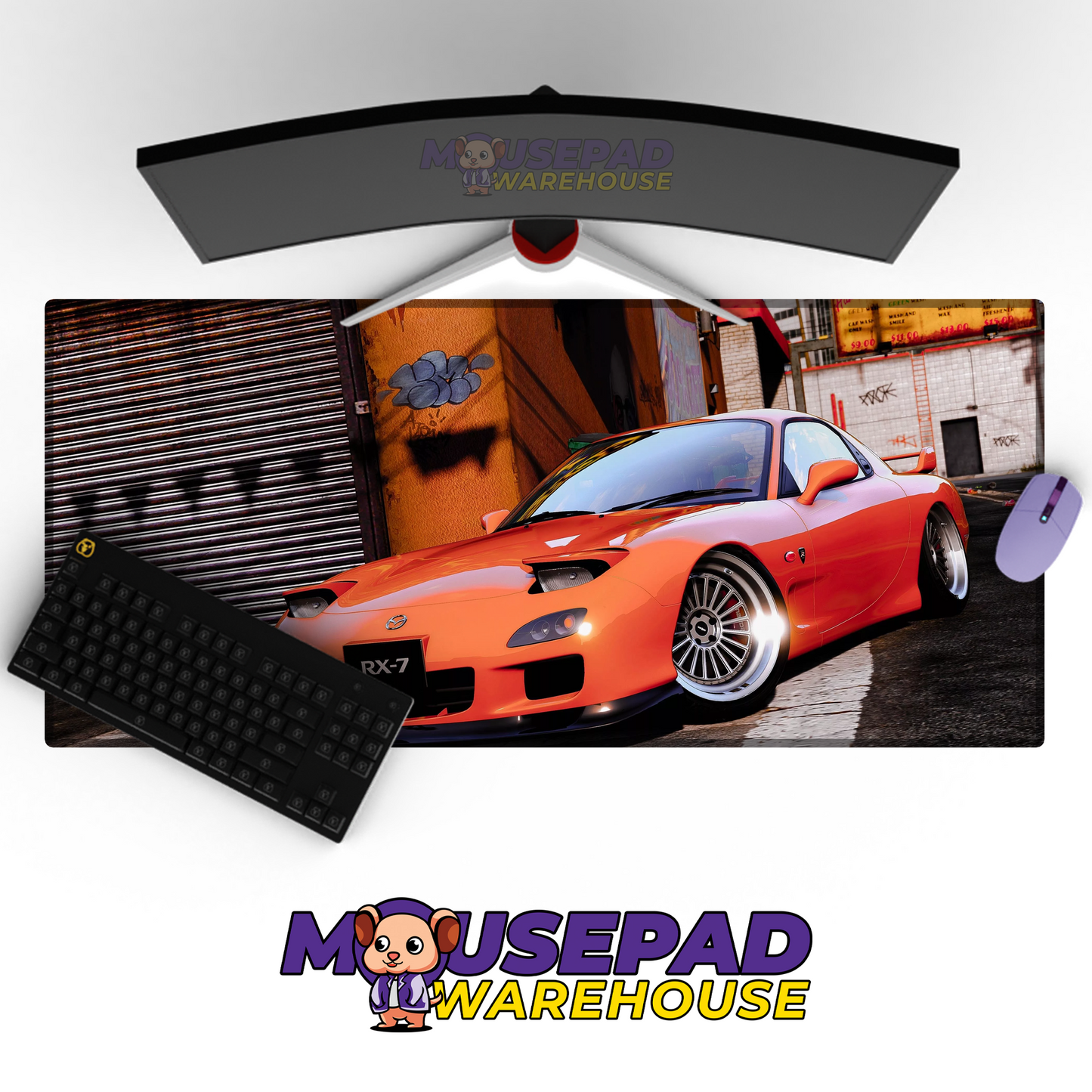 Mazda RX7 V25 Mousepad Mockup