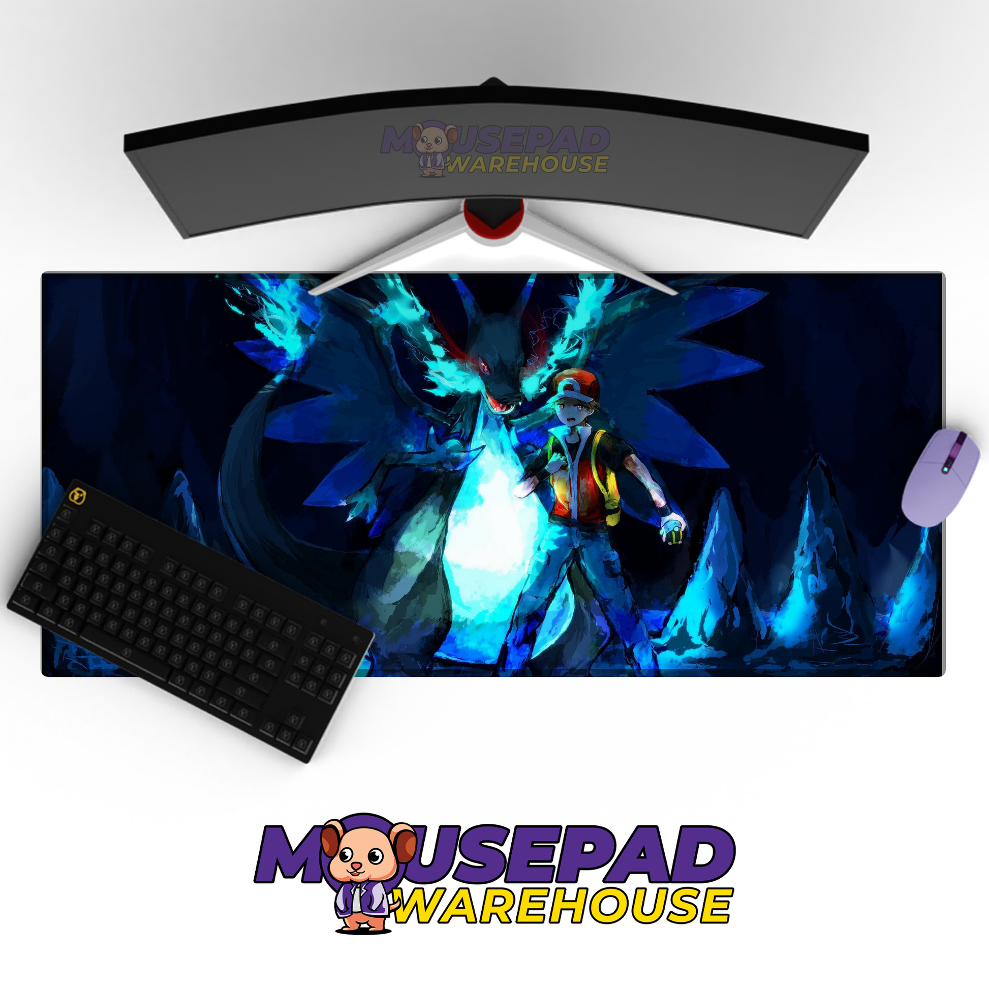 Mega Charizard X and Red Mockup