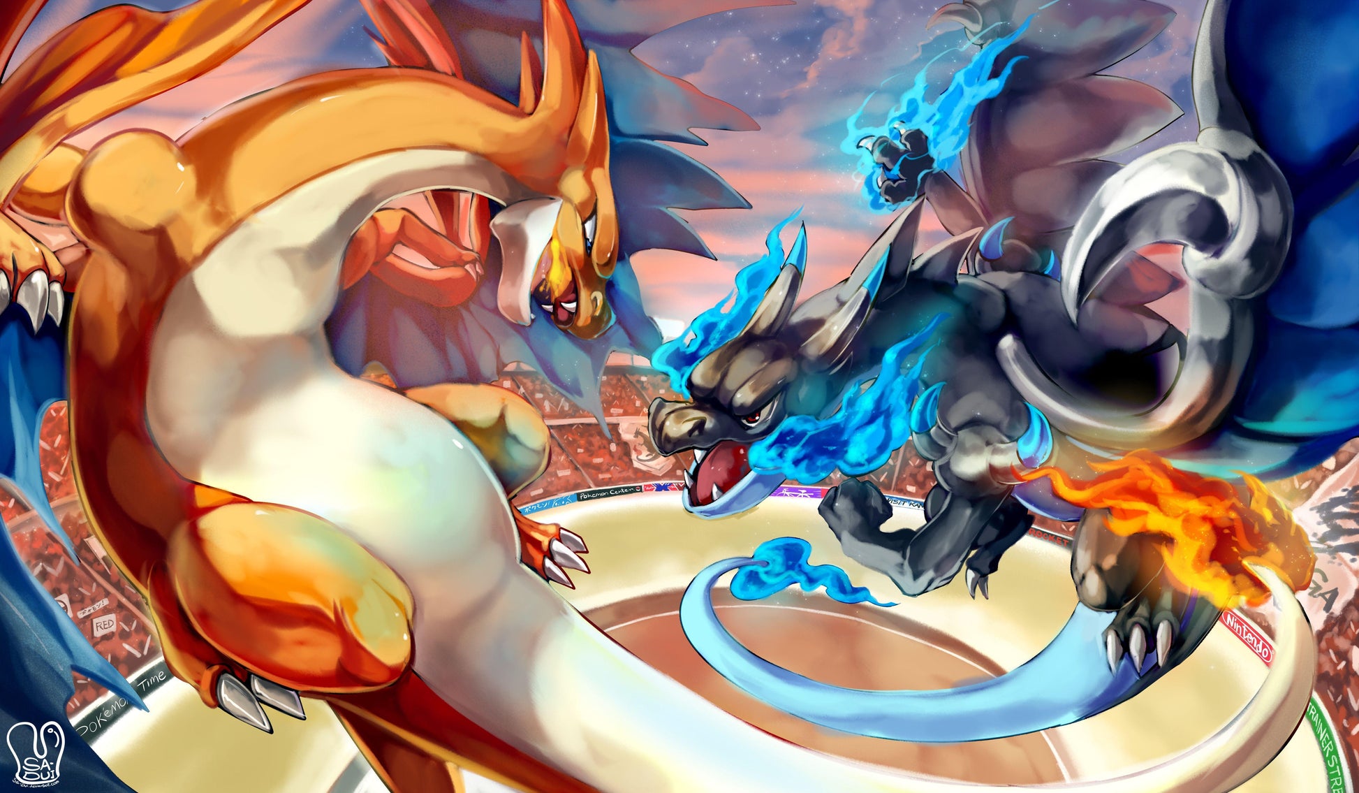 Mega Charizard Y vs Mega Charizard X