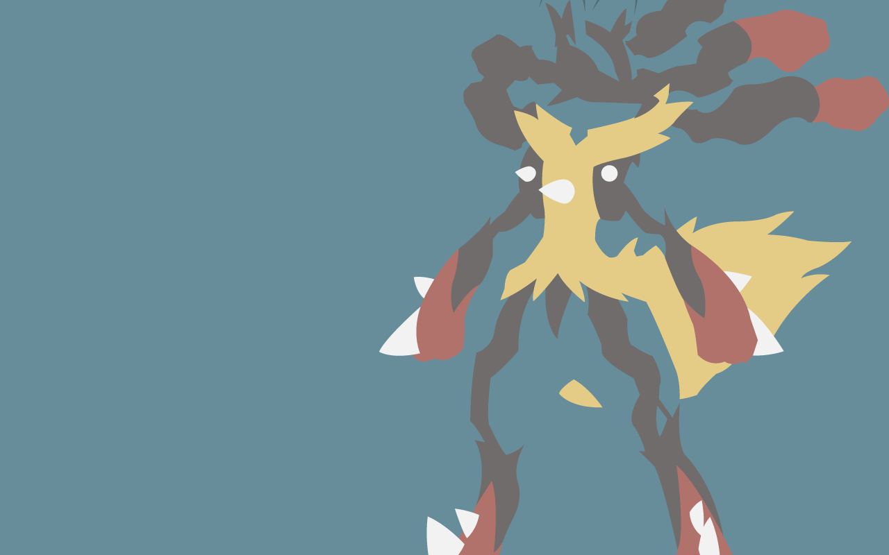 Mega Lucario Silhouette Blue