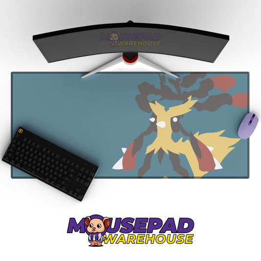 Mega Lucario Silhouette Blue Mockup