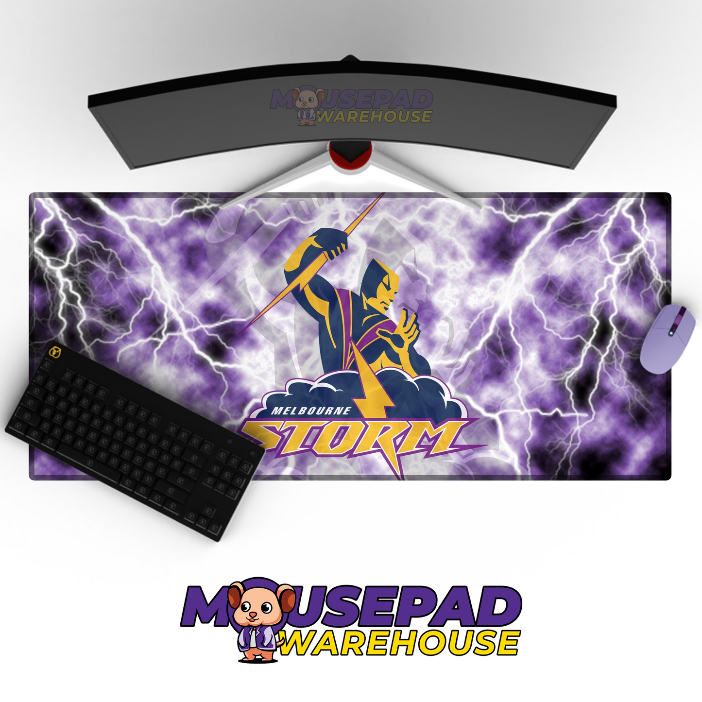 Melbourne Storm V2 Mousepad Deskmat Mockup