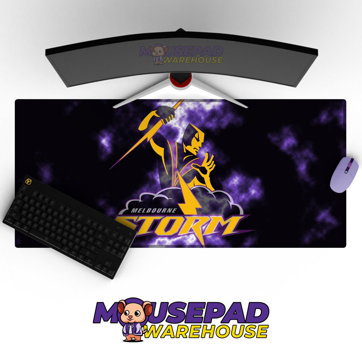 Melbourne Storm V4 Mousepad Deskmat Mockup
