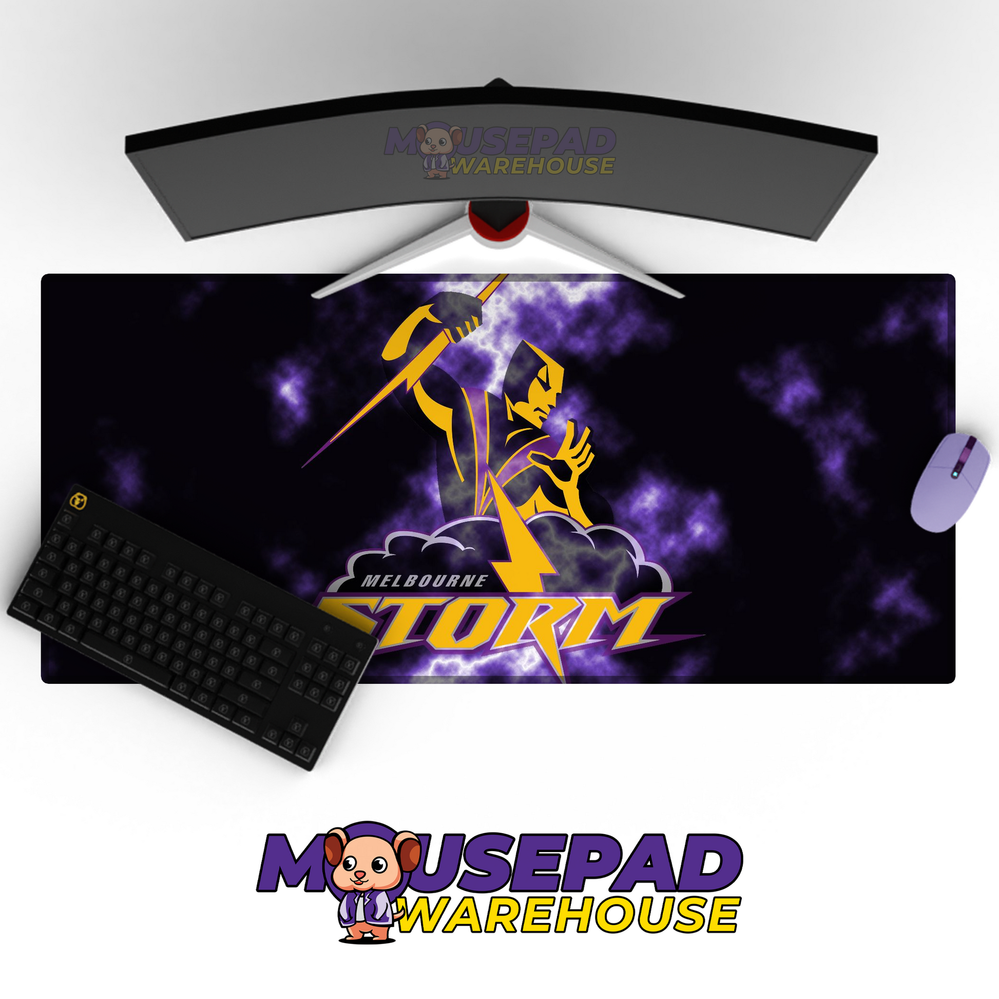 Melbourne Storm V4 Mousepad Deskmat Mockup