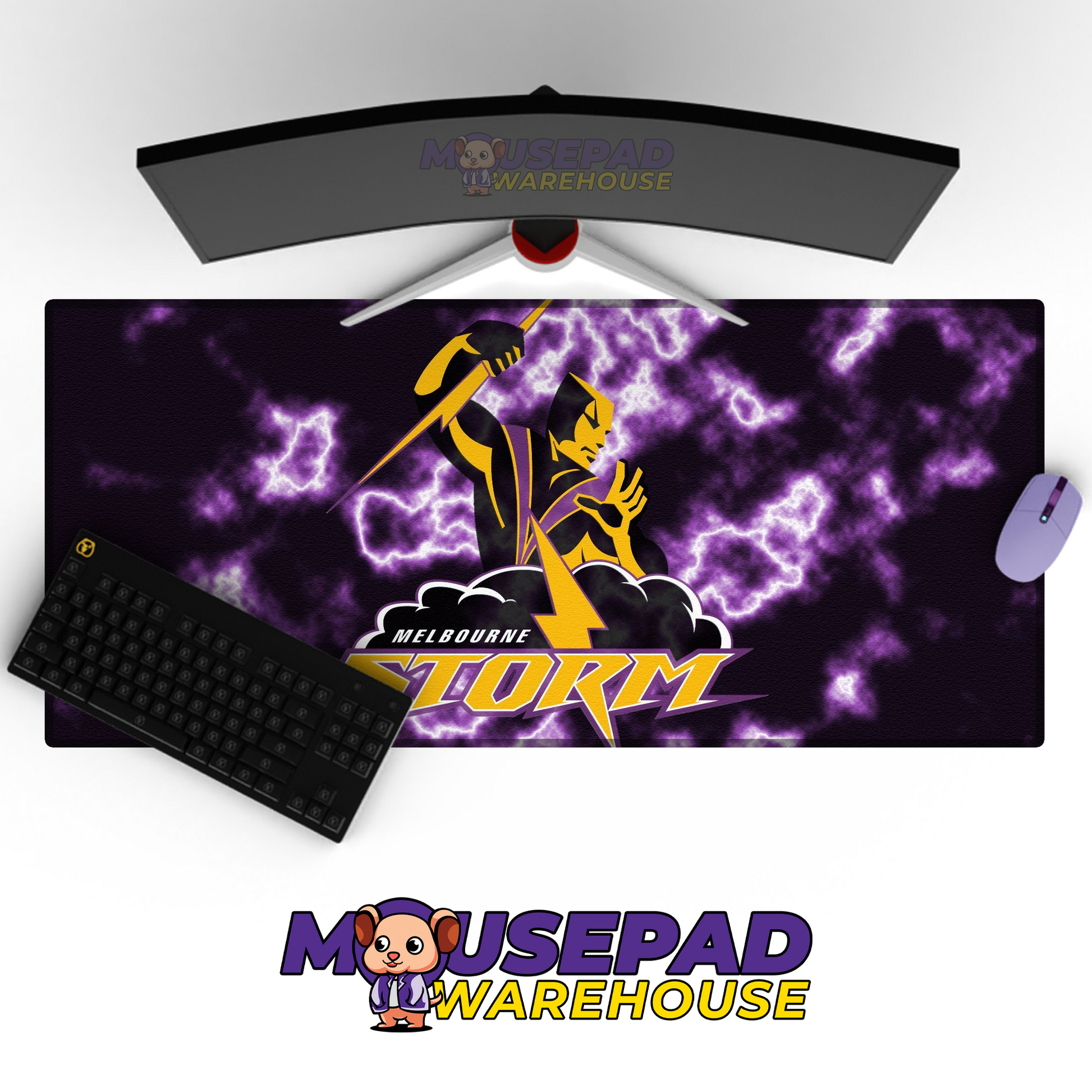 Melbourne Storm V5 Mousepad Deskmat Mockup