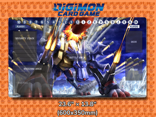 Metalgarurumon Digimon Card Game Playmat Mockup