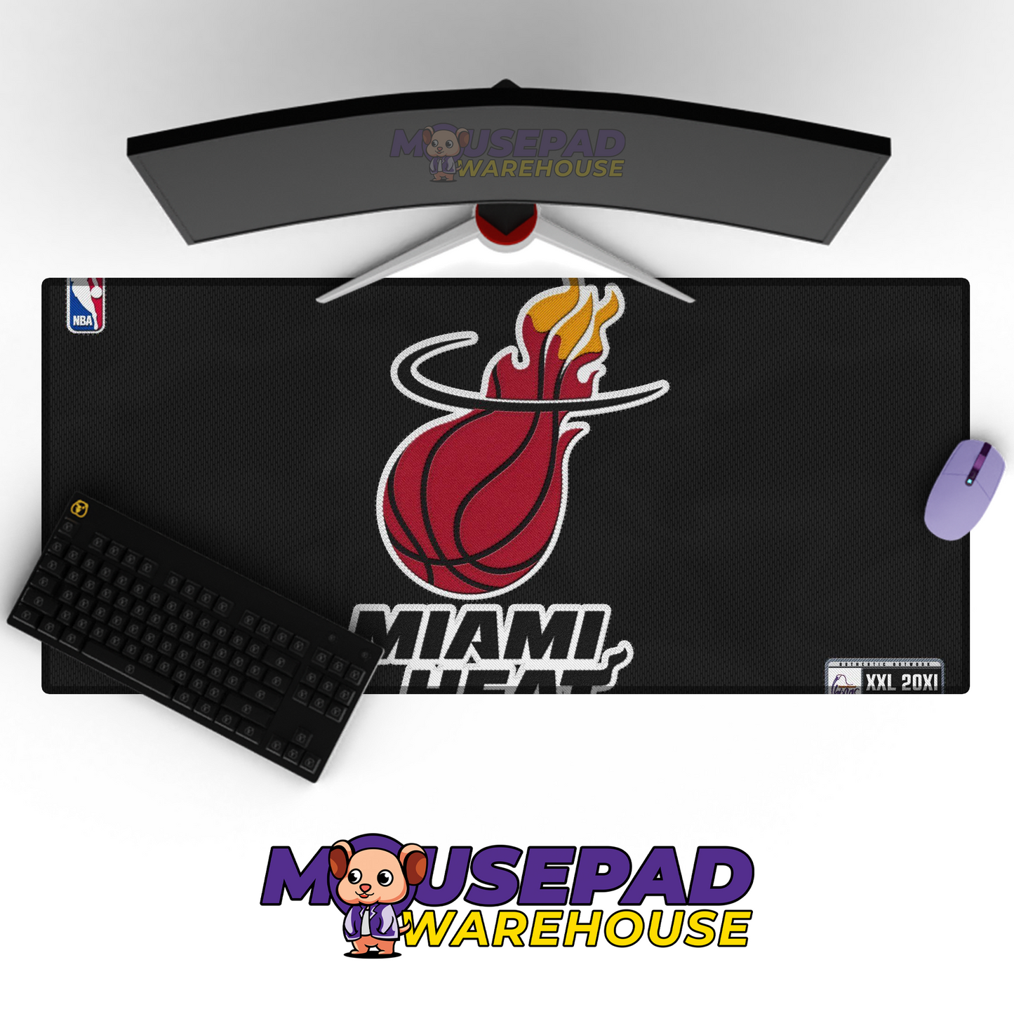 Miami Heat V2 Mousepad Mockup