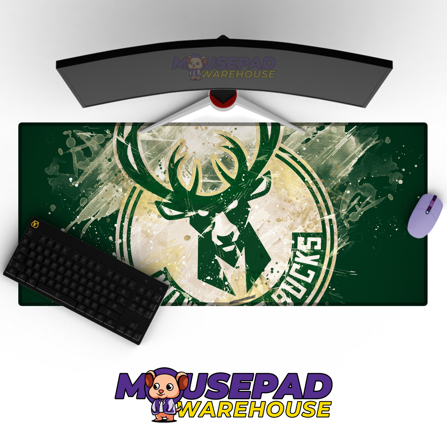 Milwaukee Bucks V18 Mousepad Mockup