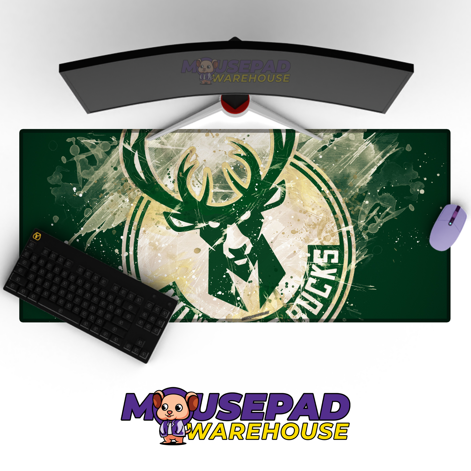 Milwaukee Bucks V18 Mousepad Mockup