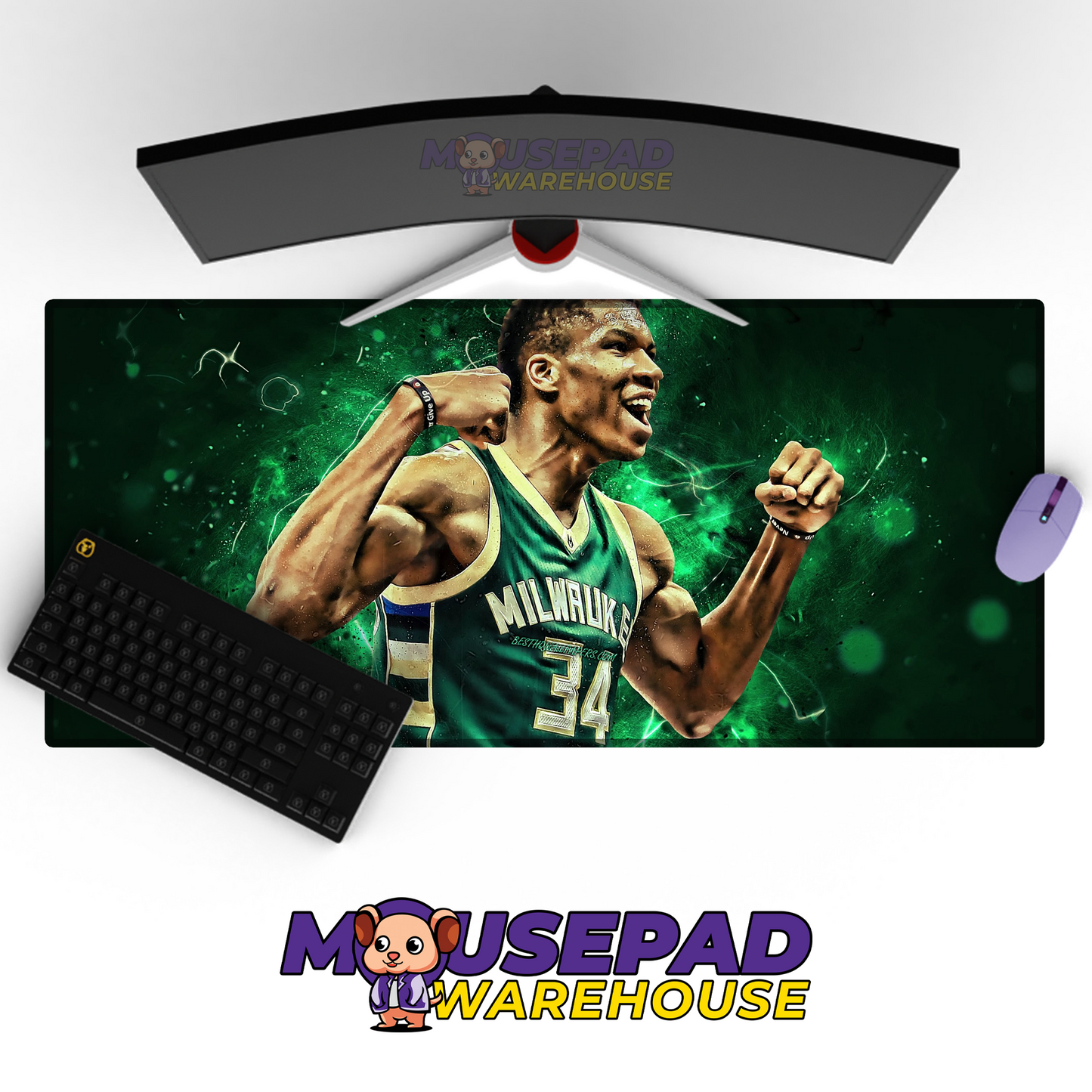 Milwaukee Bucks V5 Mousepad Mockup