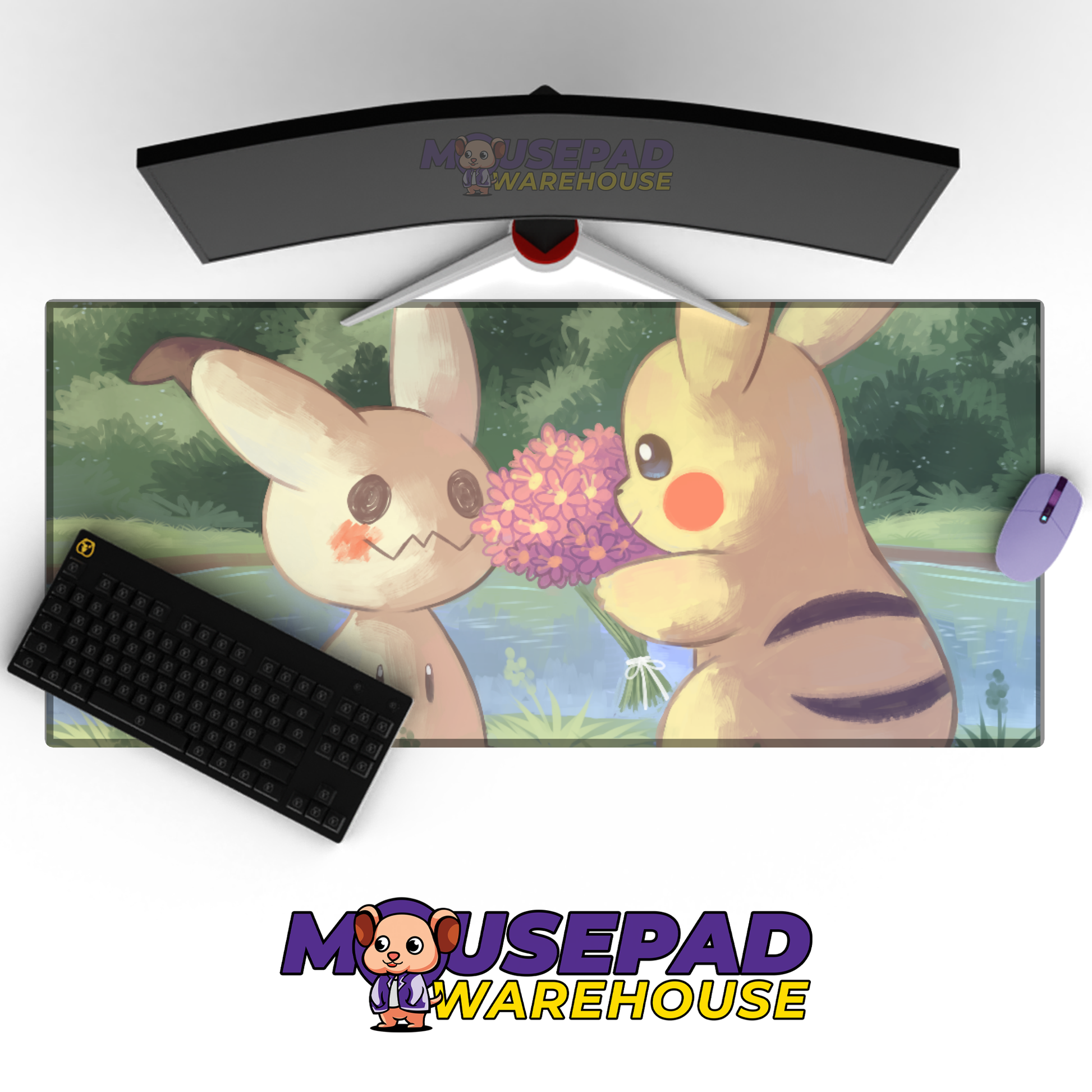 Mimikyu Pikachu Flower Love Mockup