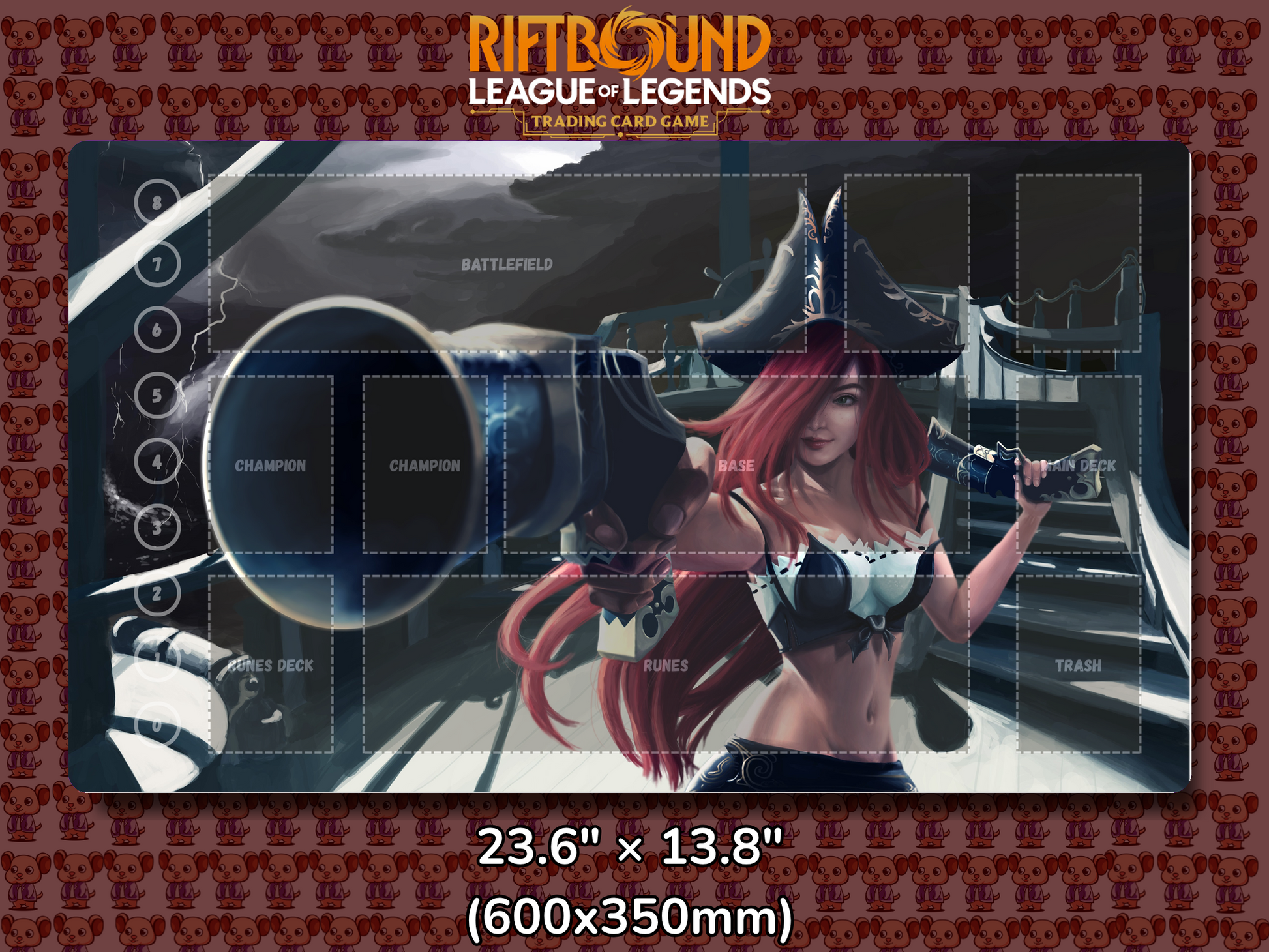 Miss Fortune V10 - RiftBound Trading Card Game Playmat Mockup