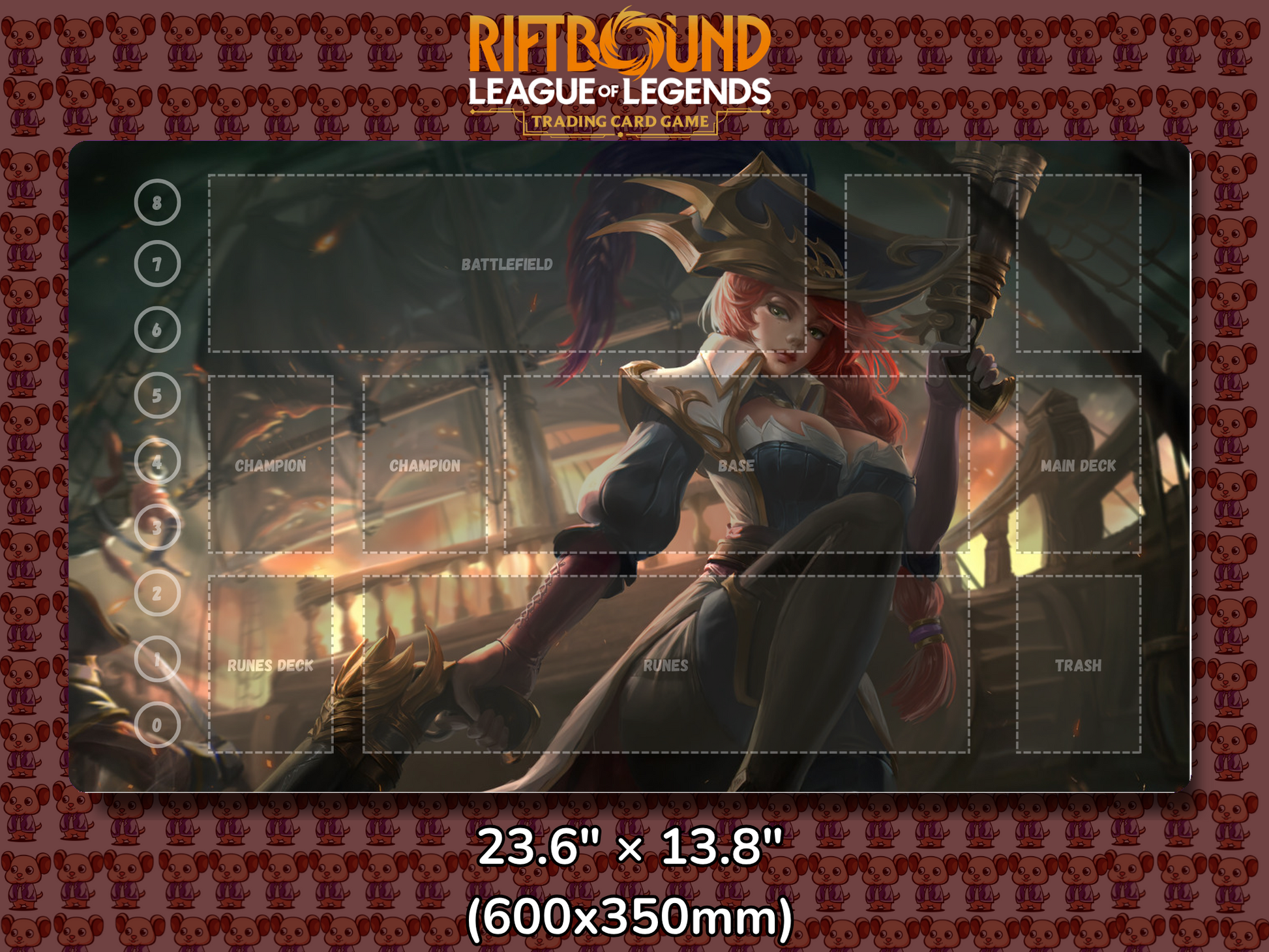 Miss Fortune V14 - RiftBound Trading Card Game Playmat Mockup