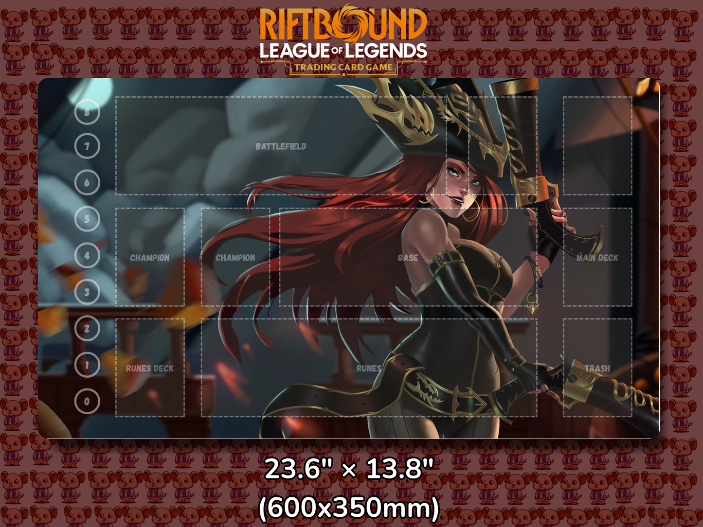 Miss Fortune V15 - RiftBound Trading Card Game Playmat Mockup