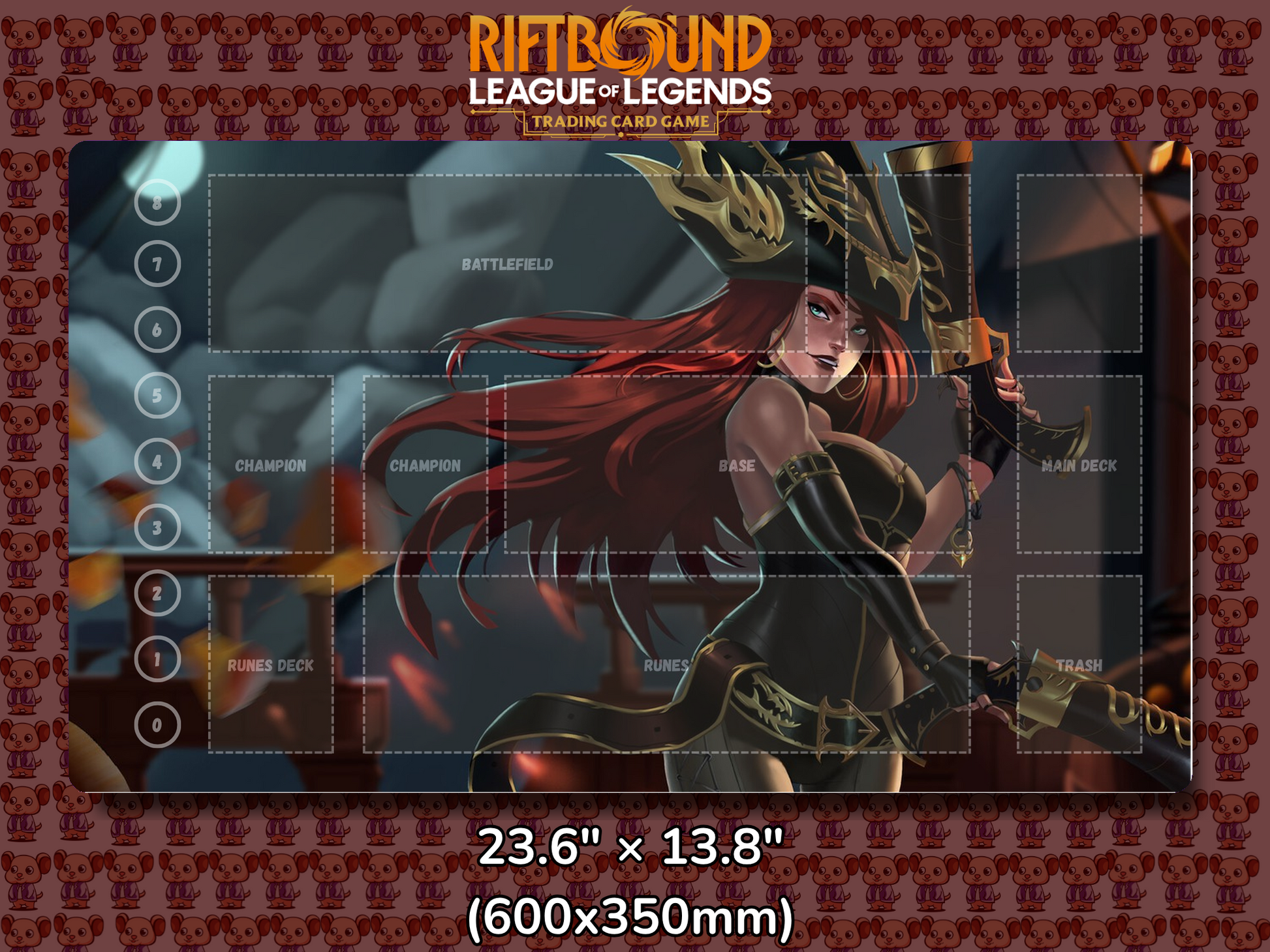 Miss Fortune V15 - RiftBound Trading Card Game Playmat Mockup