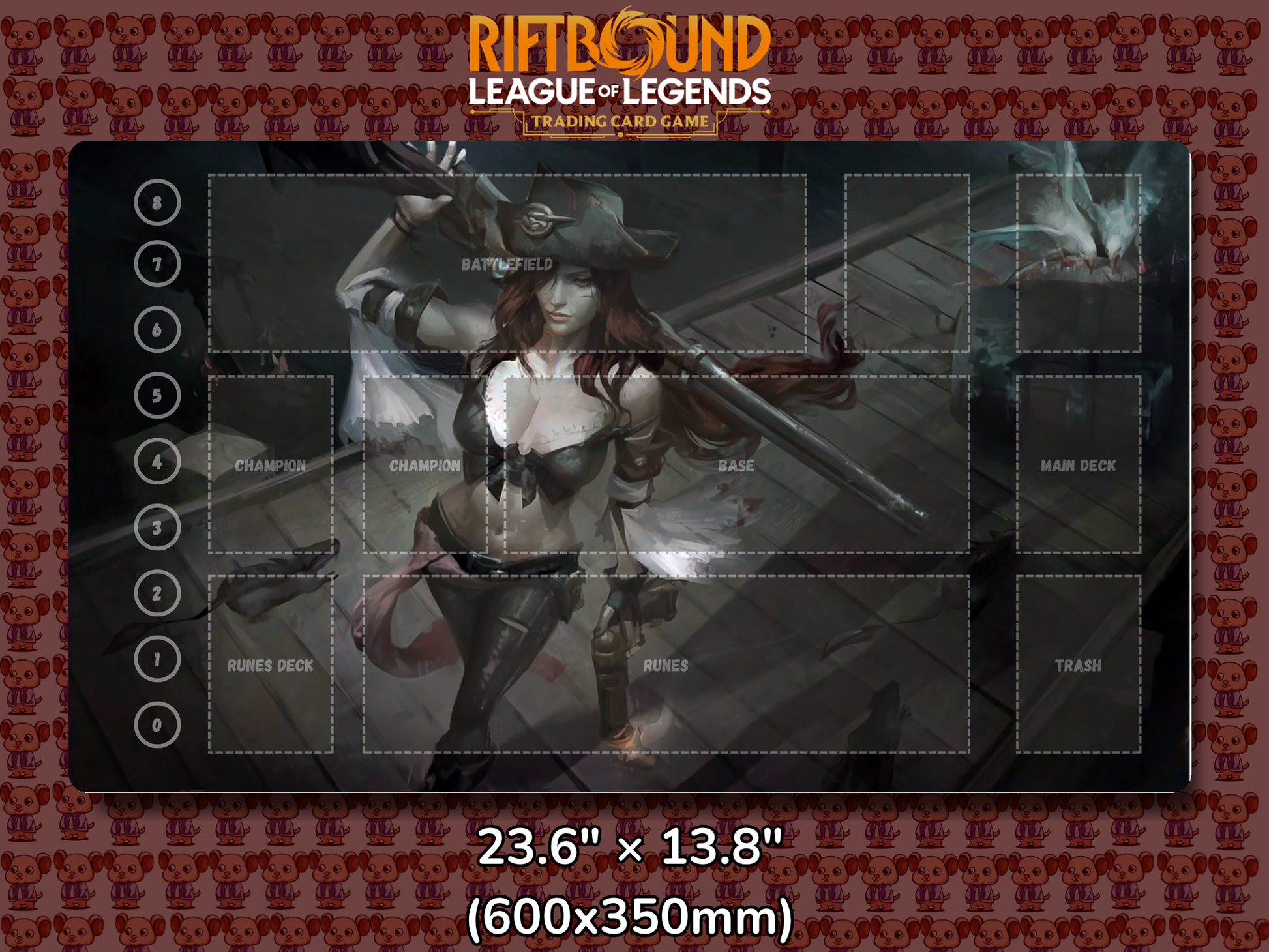 Miss Fortune V18 - RiftBound Trading Card Game Playmat Mockup