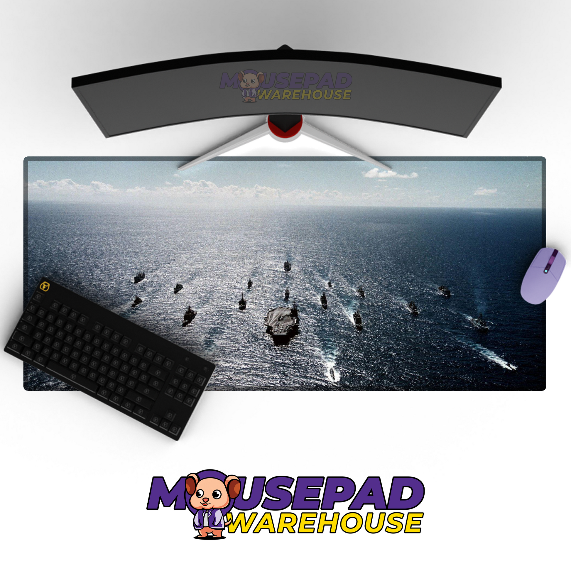Navy Battleship V12 Mousepad Deskmat Mockup