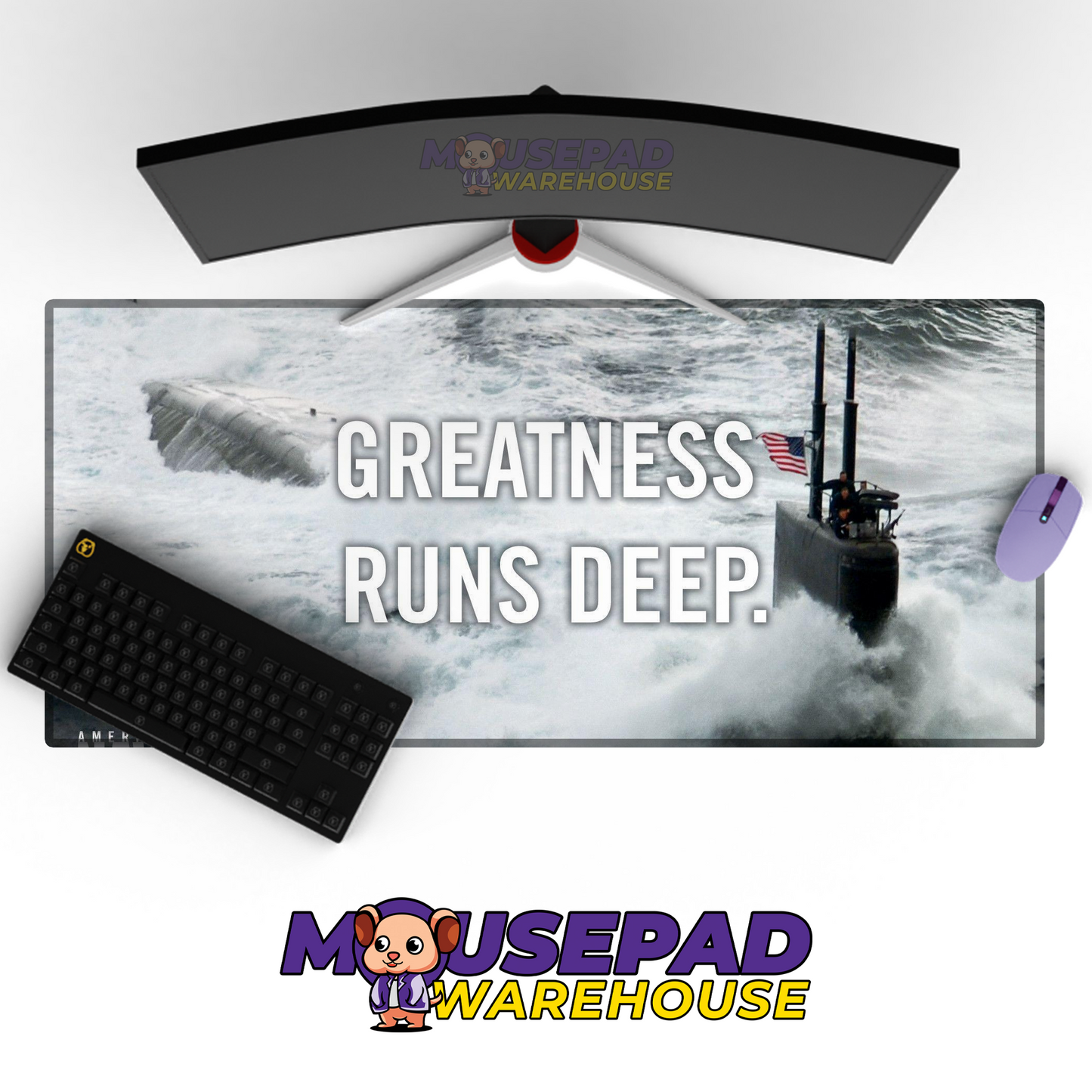 Navy Battleship V13 Mousepad Deskmat Mockup