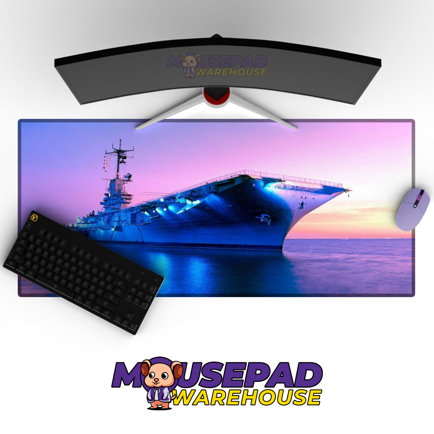 Navy Battleship V17 Mousepad Deskmat Mockup