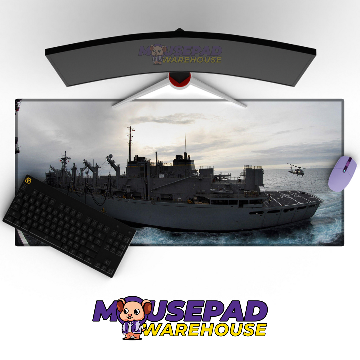 Navy Battleship V4 Mousepad Deskmat Mockup