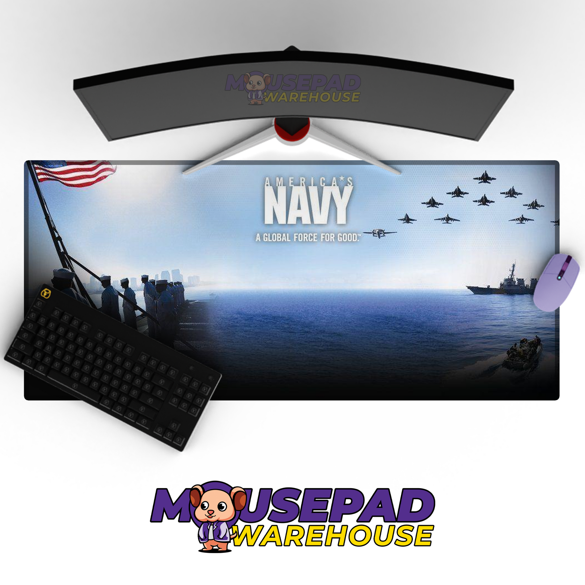 Navy Battleship V7 Mousepad Deskmat Mockup