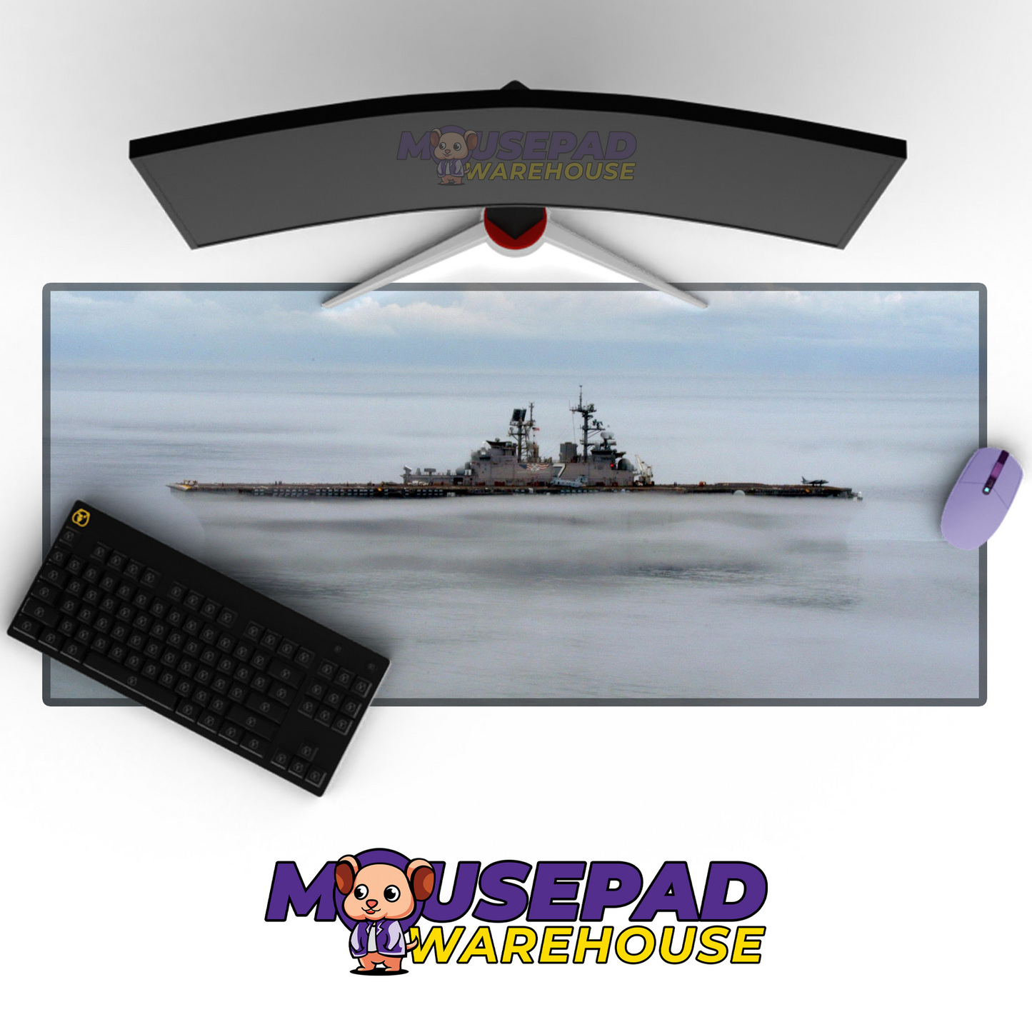 Navy Battleship V8 Mousepad Deskmat Mockup