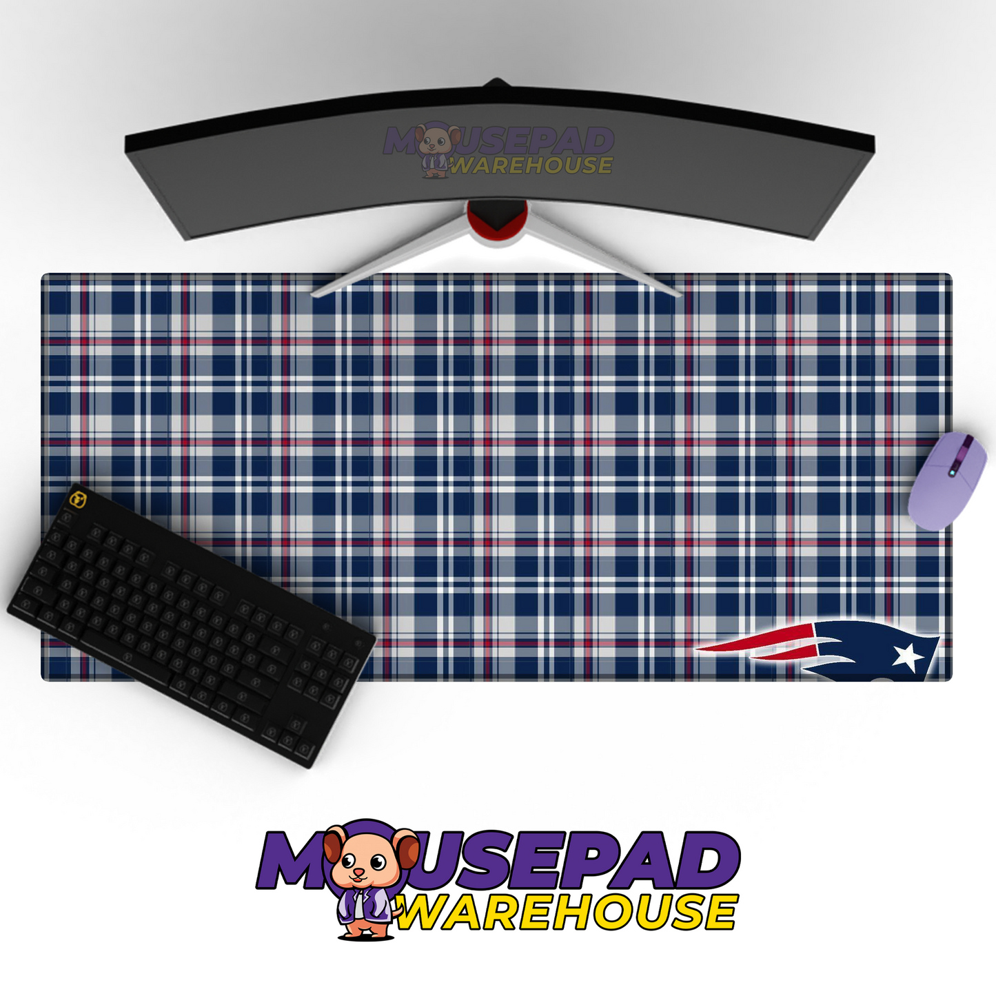 New England Patriots V12 Mousepad Deskmat Mockup