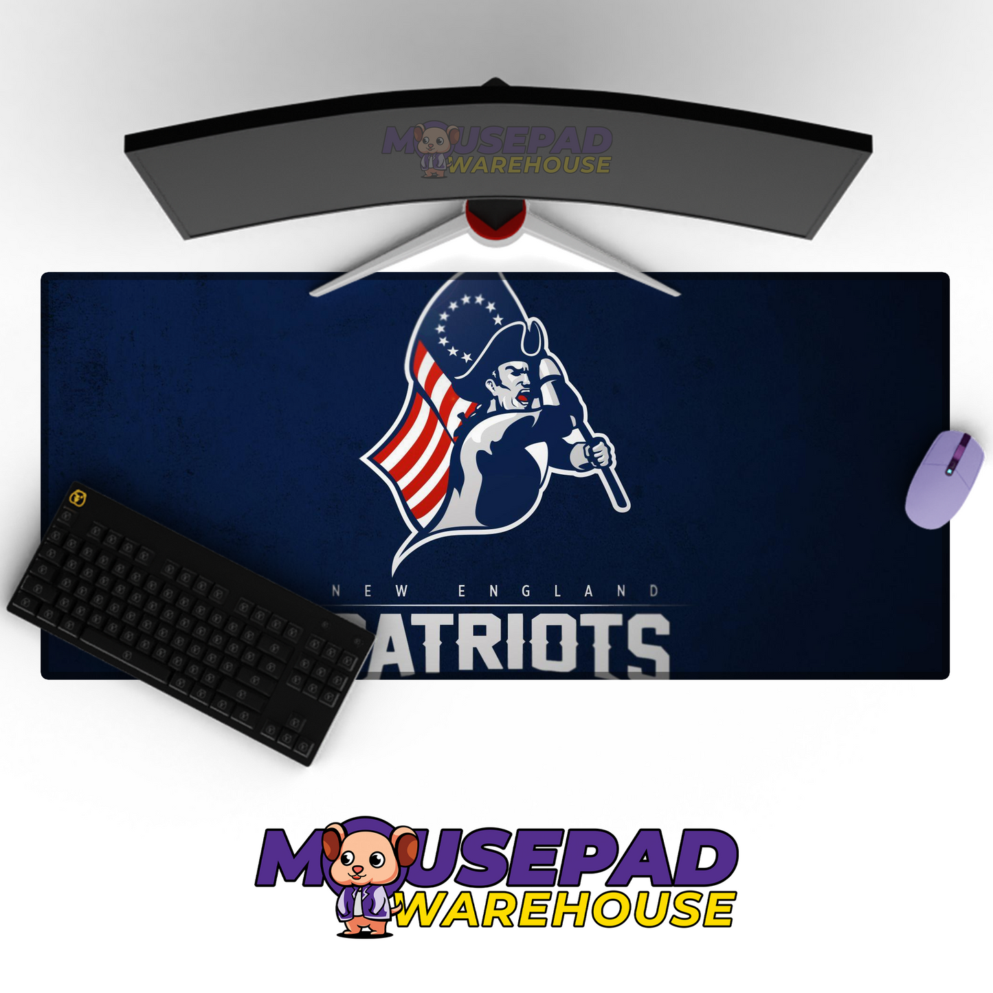 New England Patriots V16 Mousepad Deskmat Mockup
