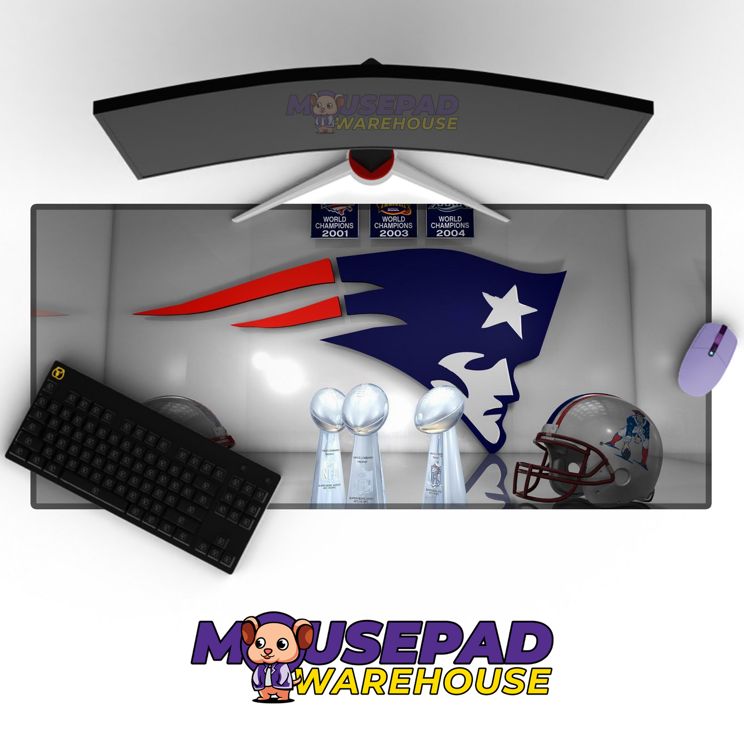 New England Patriots V18 Mousepad Deskmat Mockup