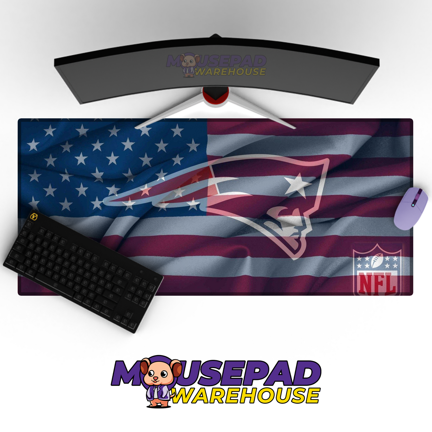 New England Patriots V24 Mousepad Deskmat Mockup