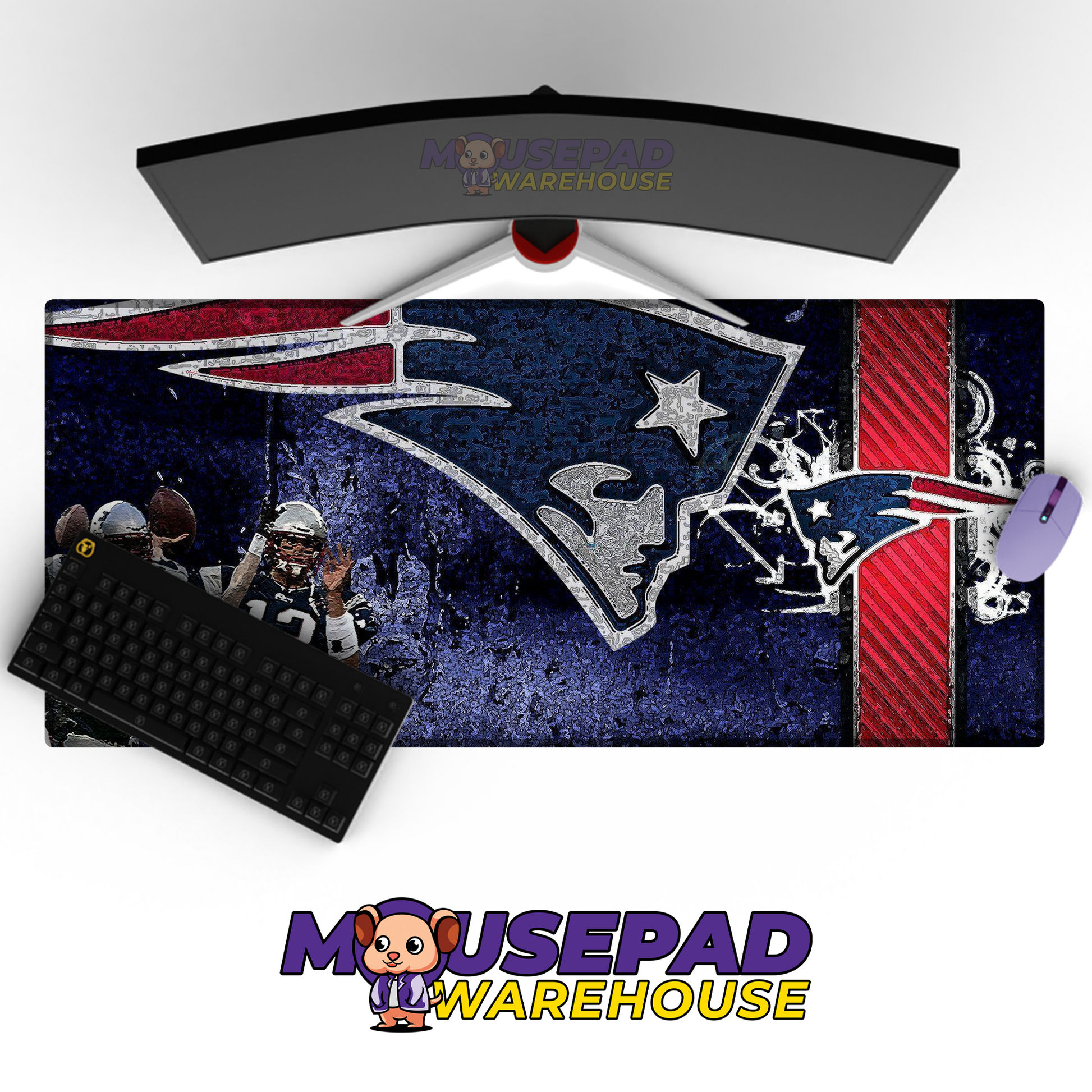 New England Patriots V25 Mousepad Deskmat Mockup