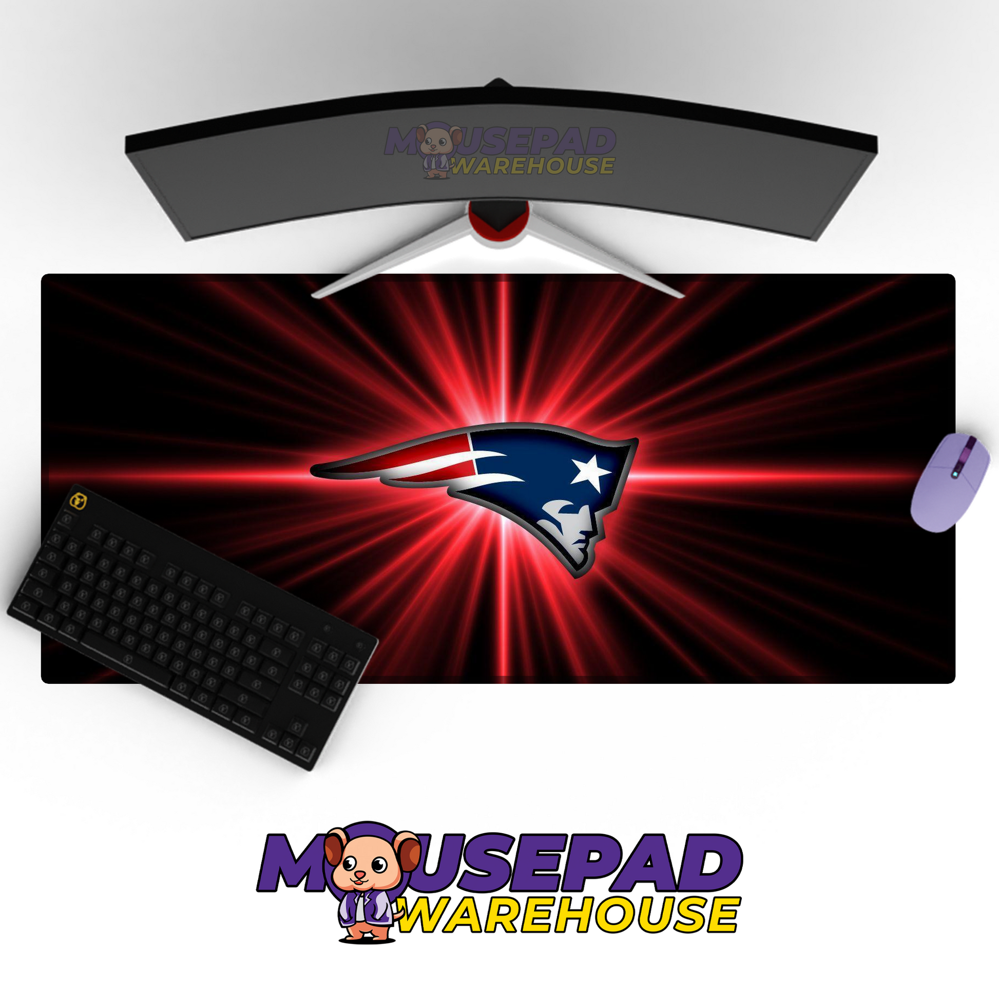 New England Patriots V27 Mousepad Deskmat Mockup