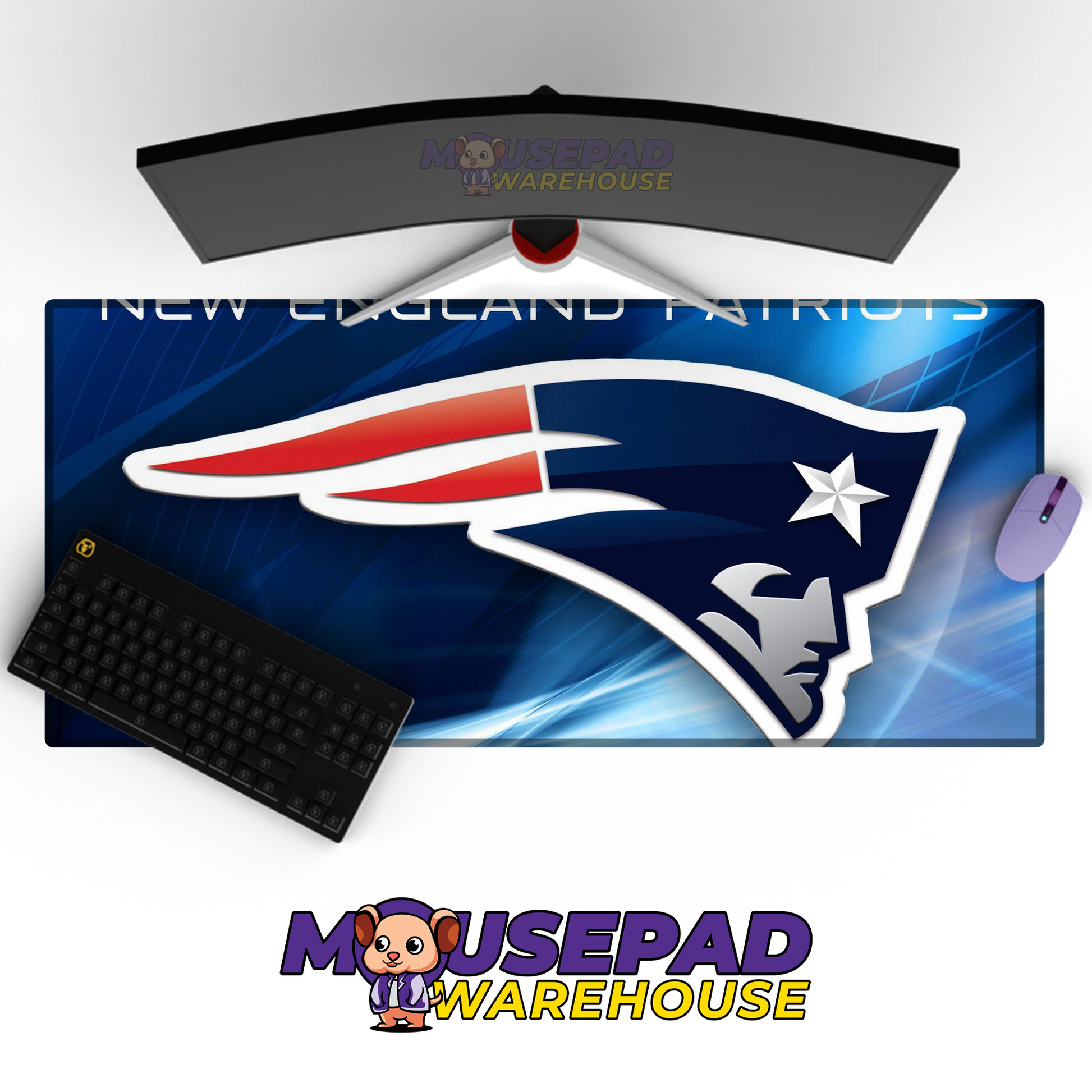 New England Patriots V28 Mousepad Deskmat Mockup