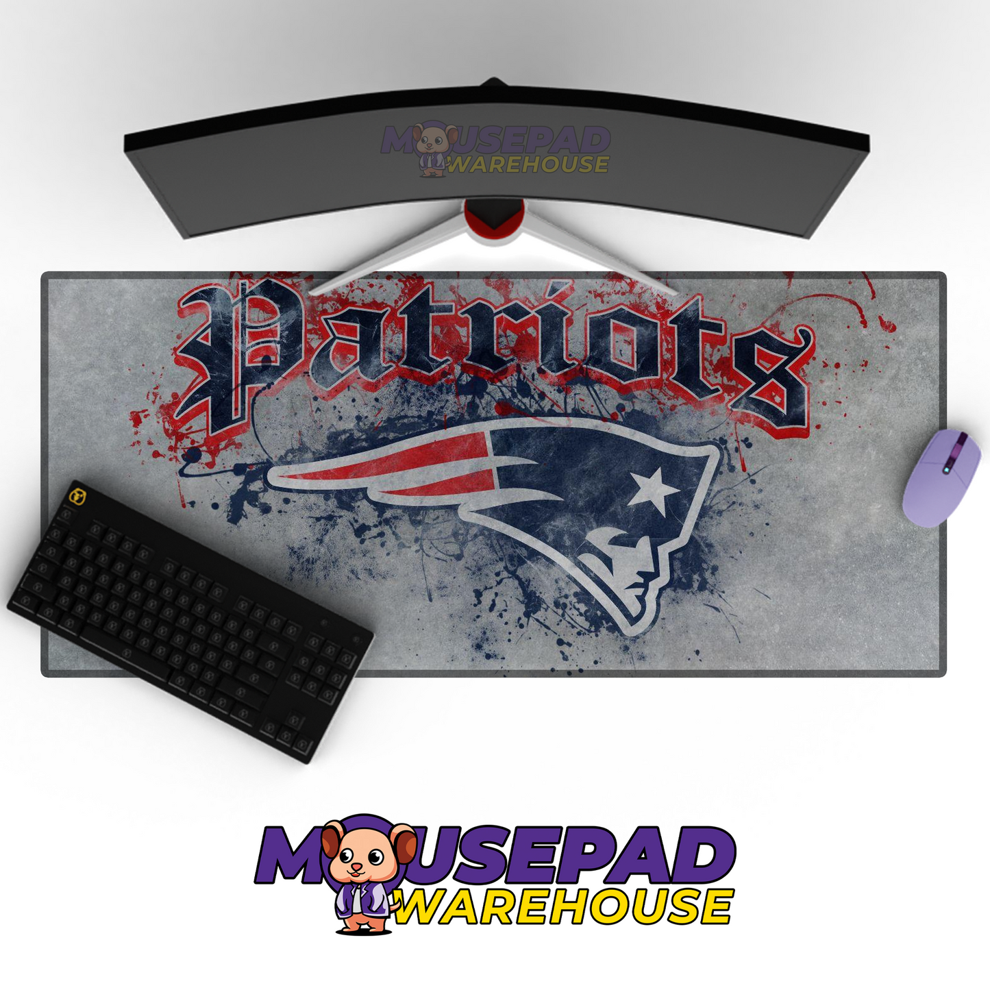 New England Patriots V2 Mousepad Deskmat Mockup