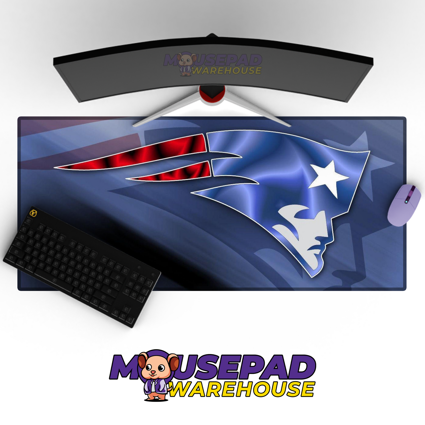 New England Patriots V33 Mousepad Deskmat Mockup